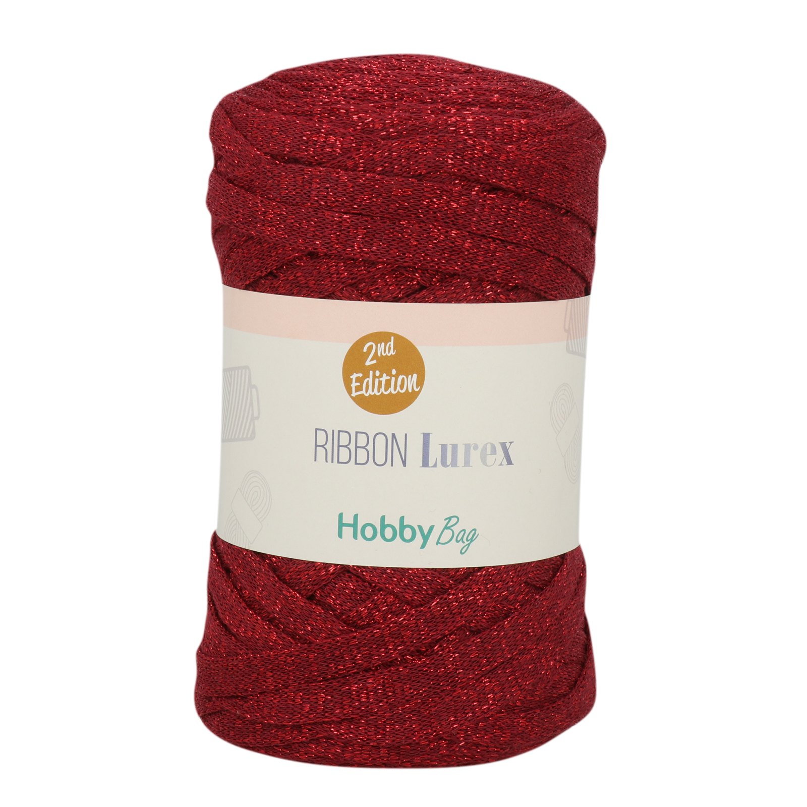 hobbybag ribbon lurex 2nd - rot/feuer - 250gr (110mt) | 1st