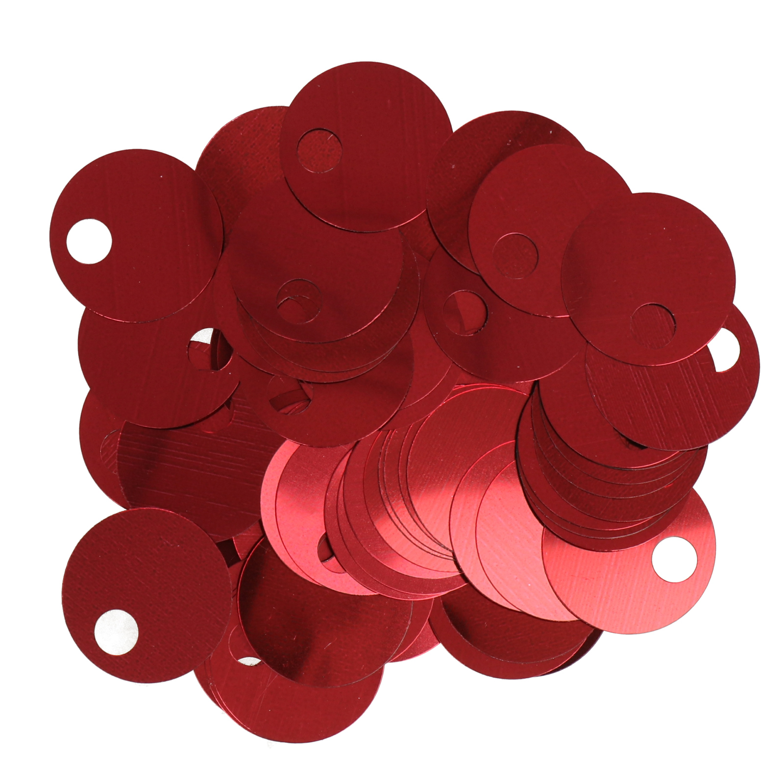 smooth sequins for bags fire 20mm - hole 5mm | 40gr