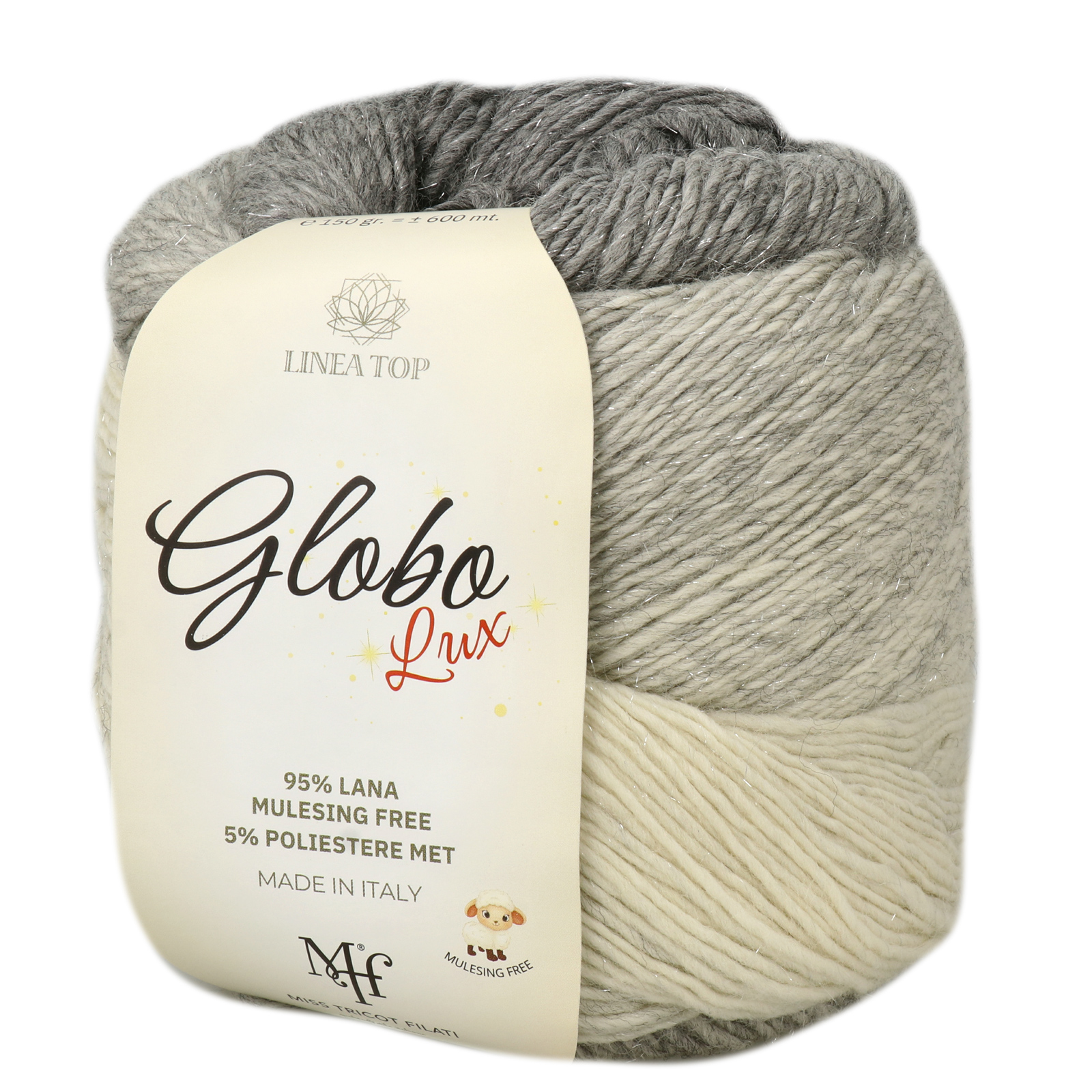 miss tricot globo lux white (1) - 150gr (600mt) | 1pc