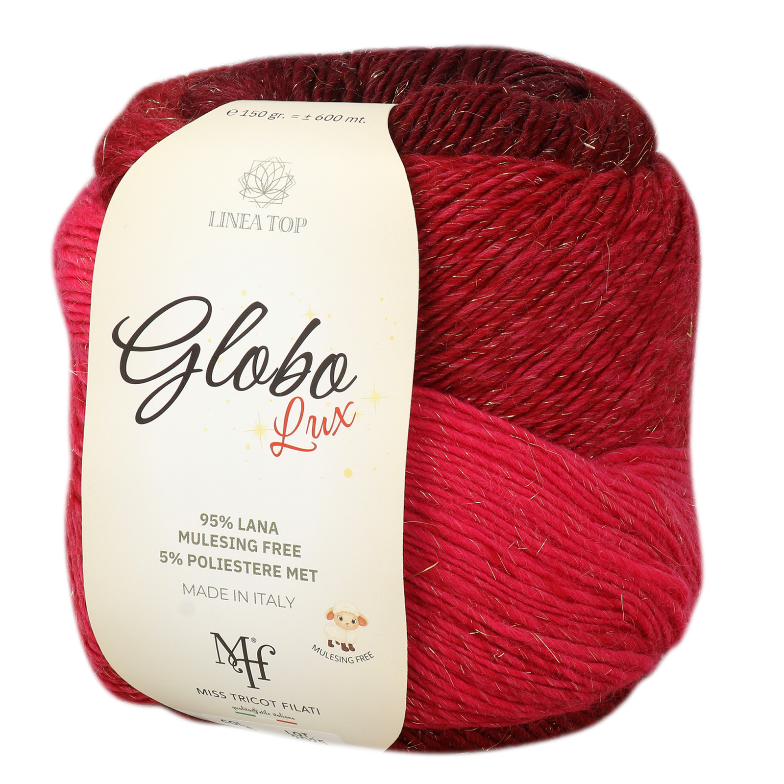 miss tricot globo lux red (5) - 150gr (600mt) | 1pc