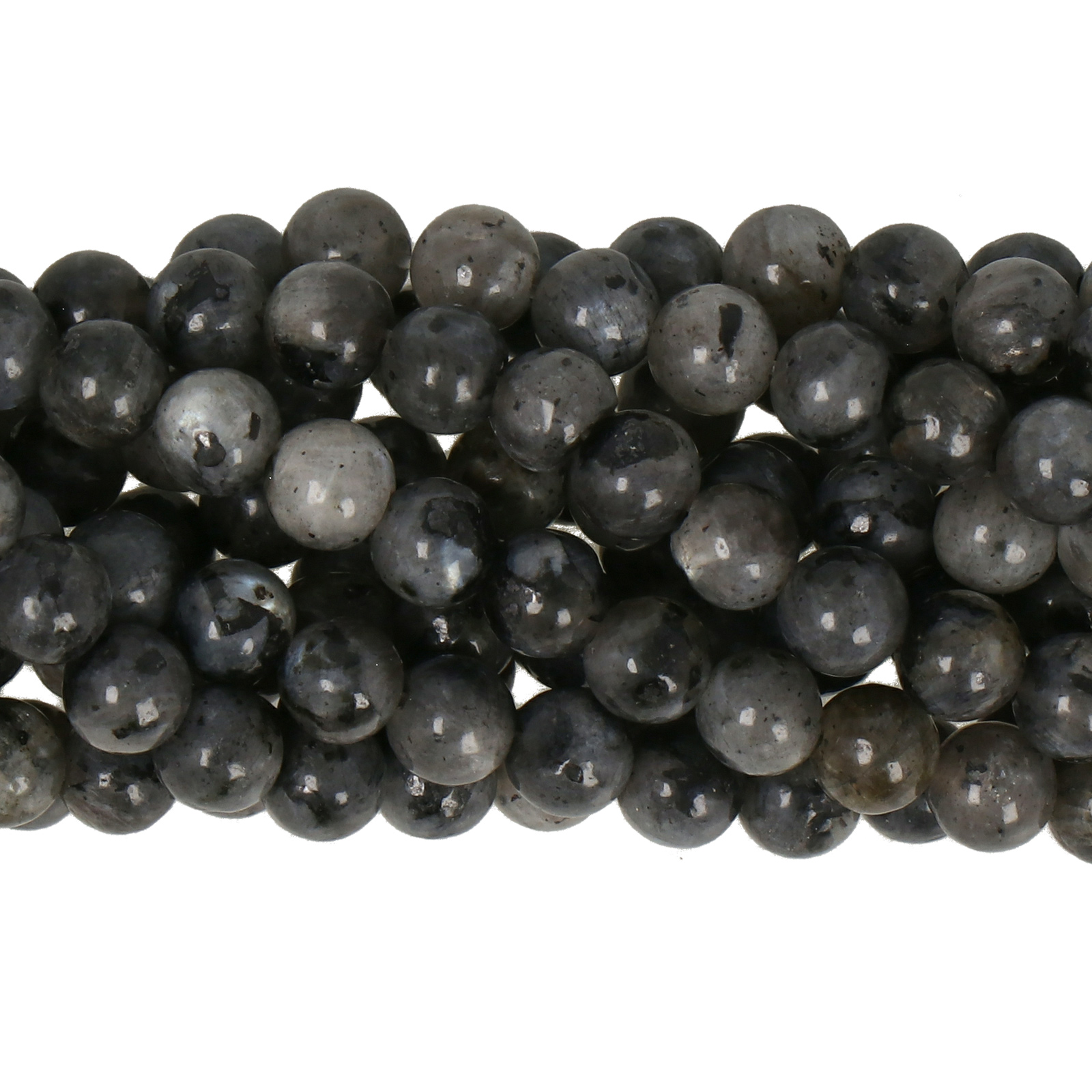 black labradorite smooth round 4-5mm | 15/16-inch strand