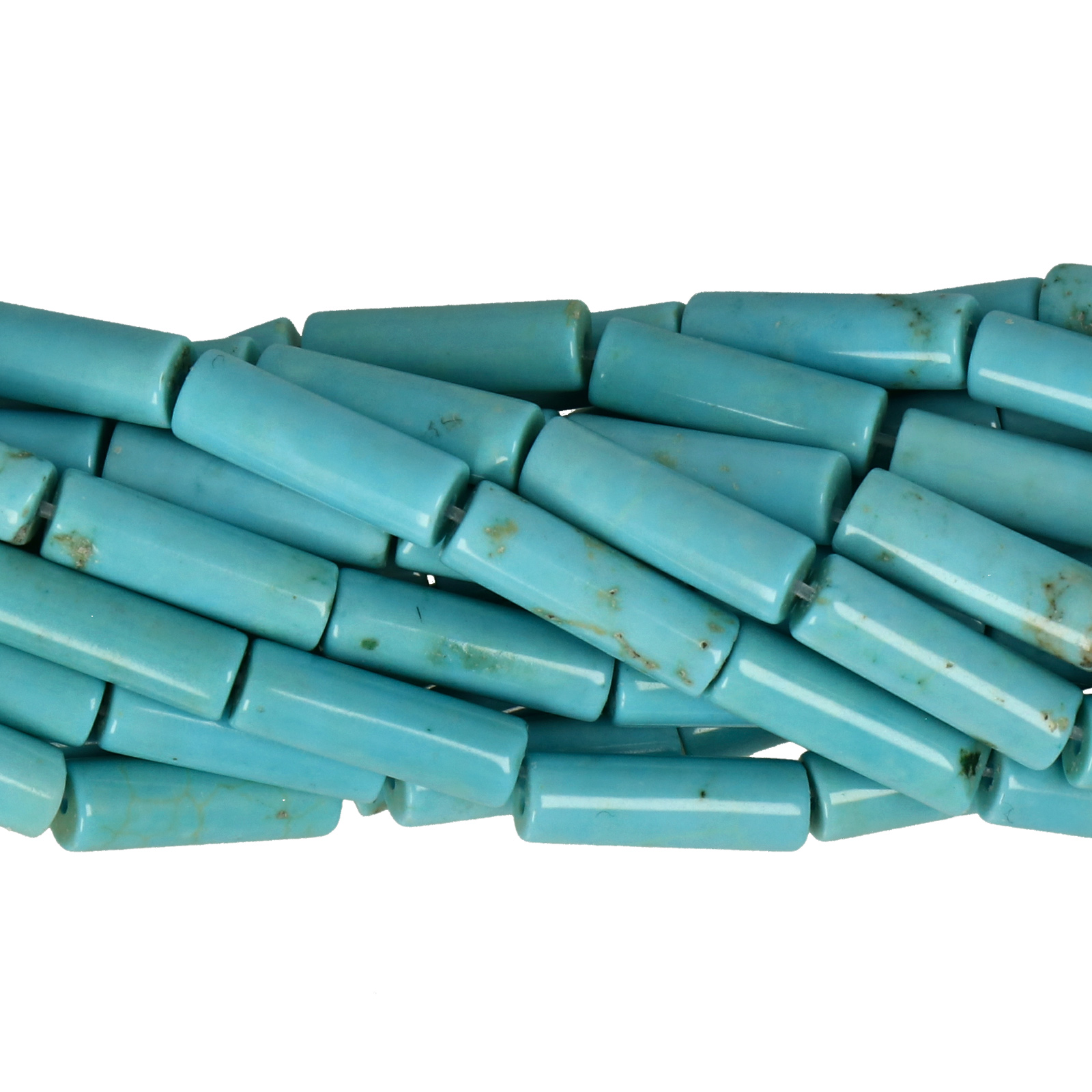 howlite turquoise smooth tube 13x4mm | 15/16-inch strand
