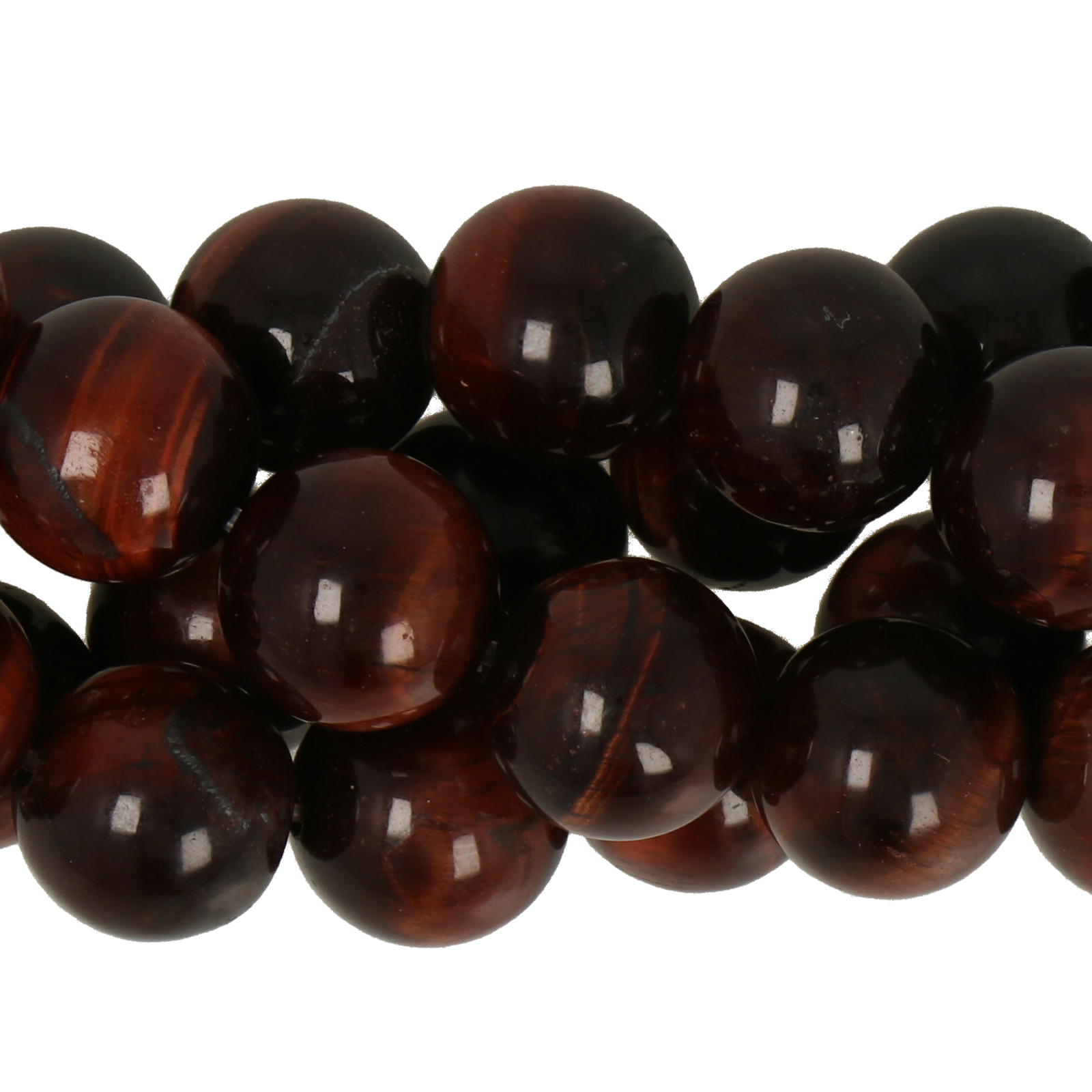 red tiger eye ab smooth round 10mm | 15/16-inch strand