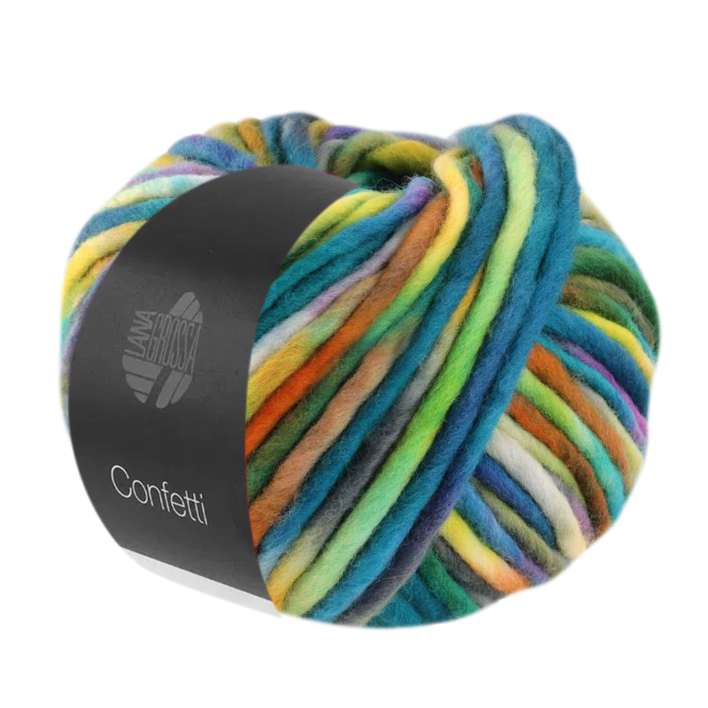confetti lana grossa - weiß/gelbgrün/oliv/jade/gelb (12) - 100gr (50mt) | 1st