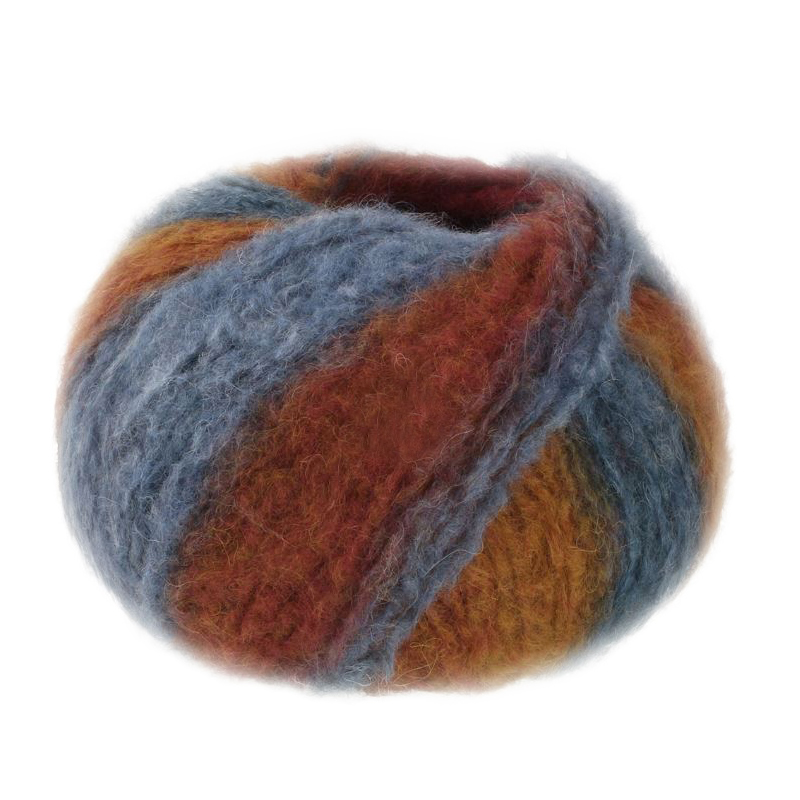 gigante lana grossa - steel/grey blue/ochré/red (19) - 100gr (300mt) | 1pc
