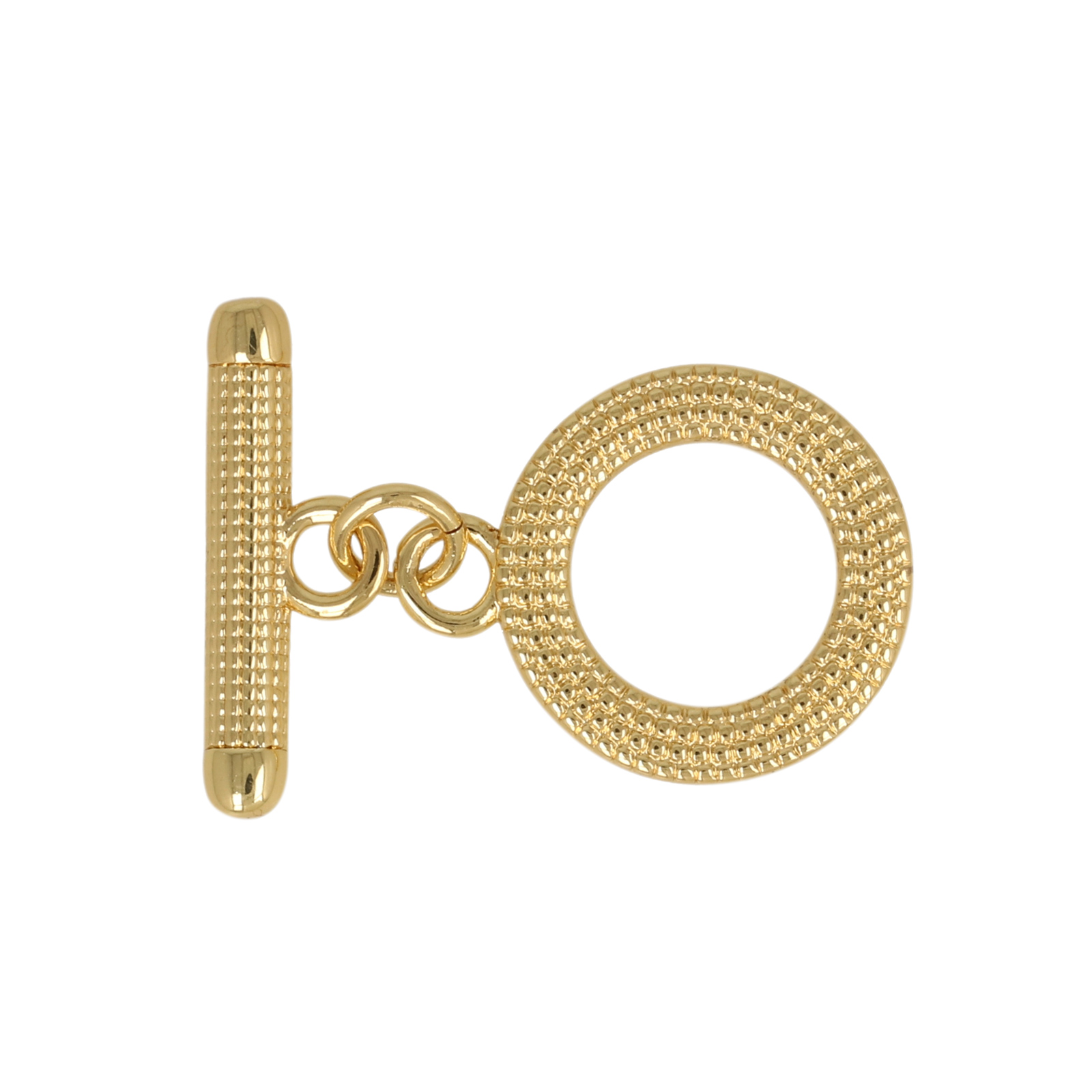 gold plated toogle clasp circle 14mm | 1pc