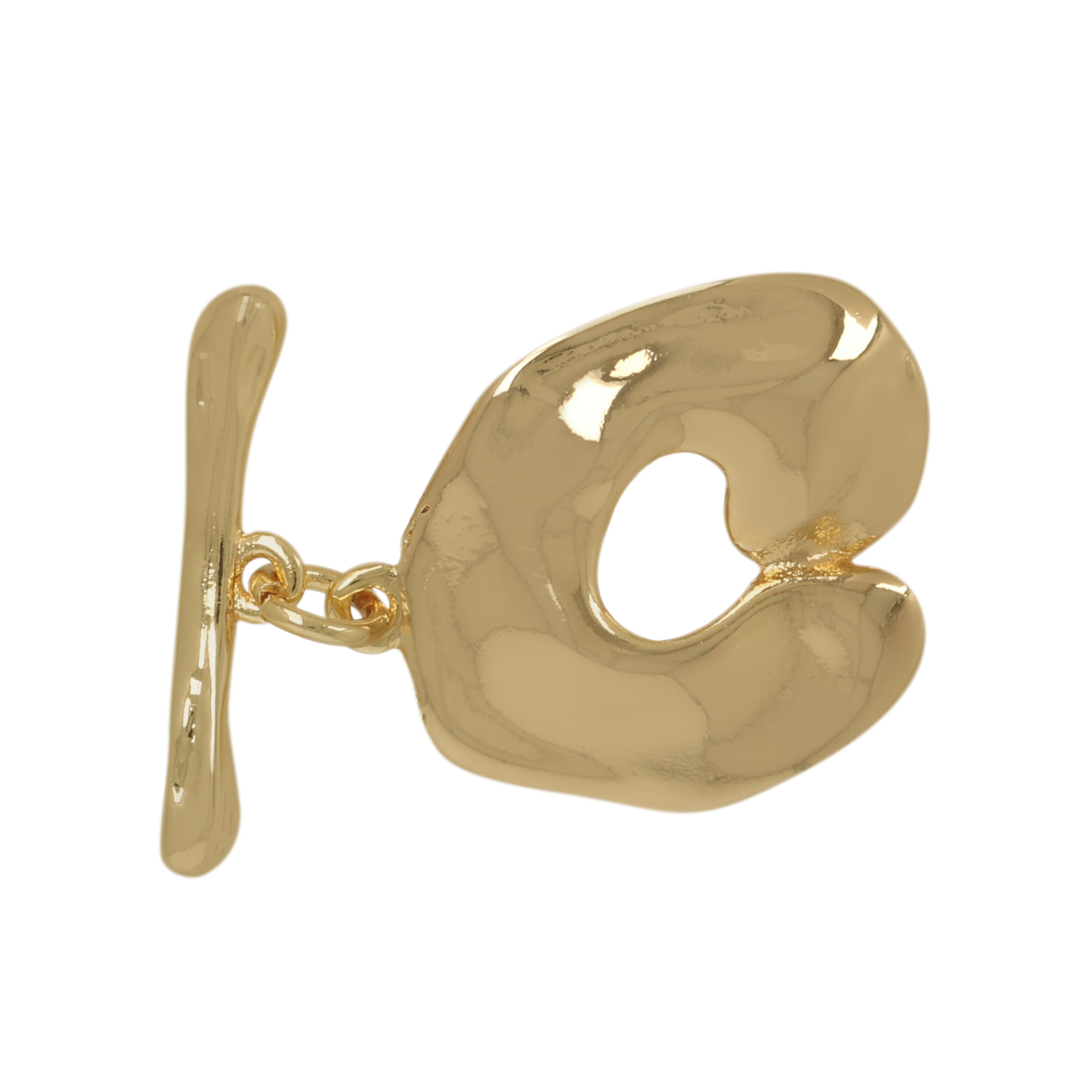 gold plated toogle clasp circle 16mm | 1pc