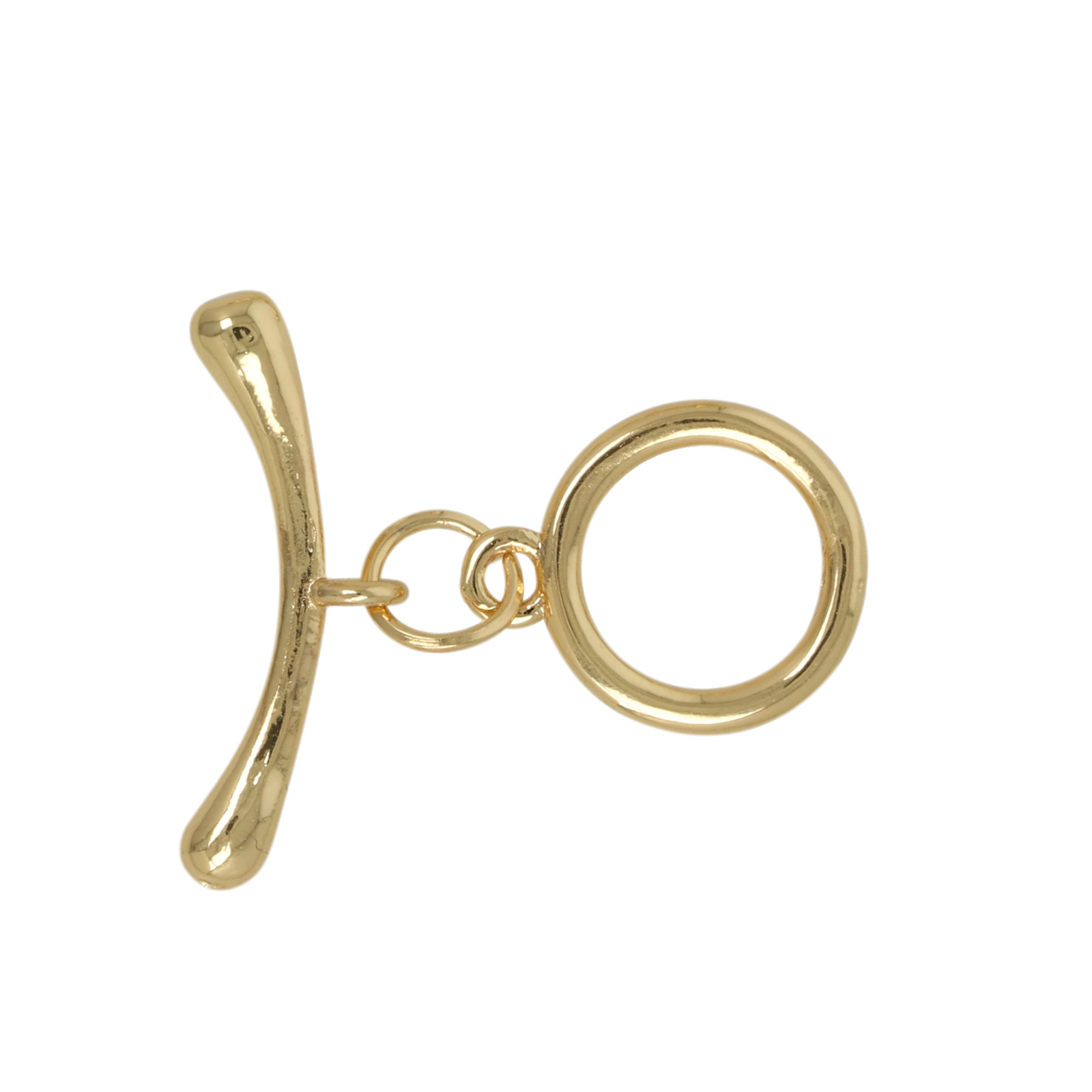 gold plated toogle clasp circle 10mm | 1pc