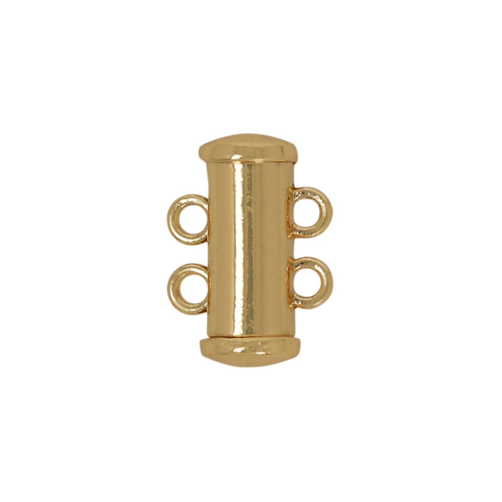 gold plated 2 strand magnetic slide clasp 16mm | 1pc