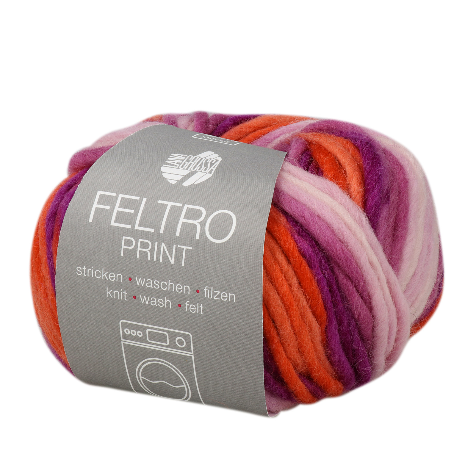 feltro print lana grossa - purple red/antique pink/mauve/terracotta (1313) - 50gr (50mt) | 1pc