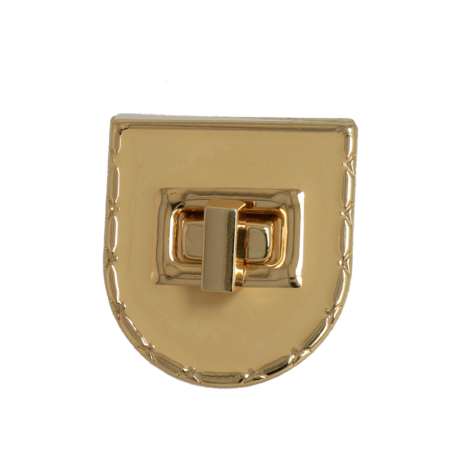 bag clasp gold enemaled beige turn clasp u 40x38mm | 2pc