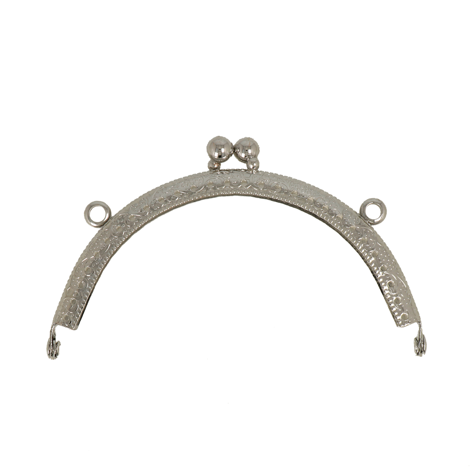 silver clic clac bag fastening 10,5x5cm | 1pc