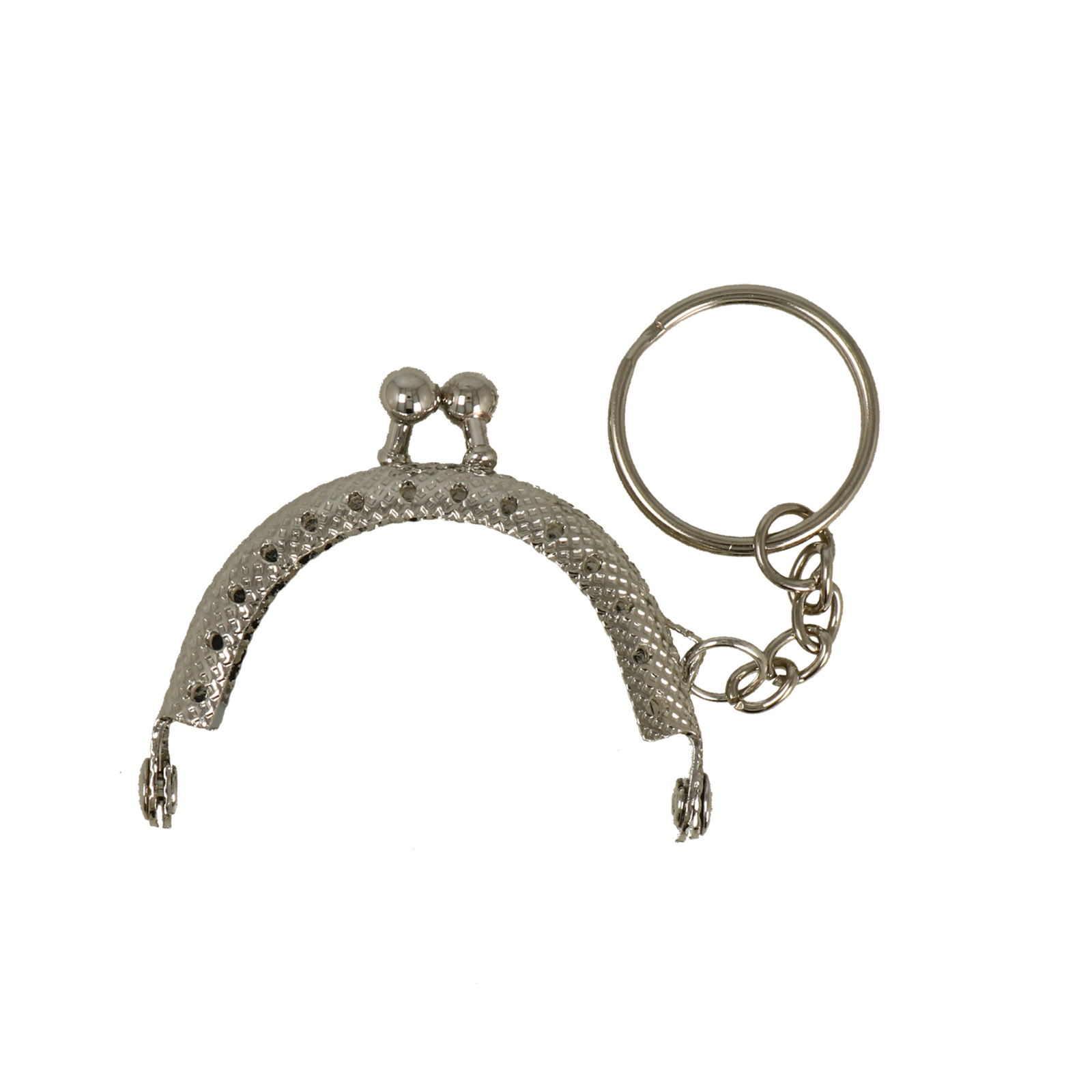 silver clic clac key holder fastening 5x3,5cm | 1pc