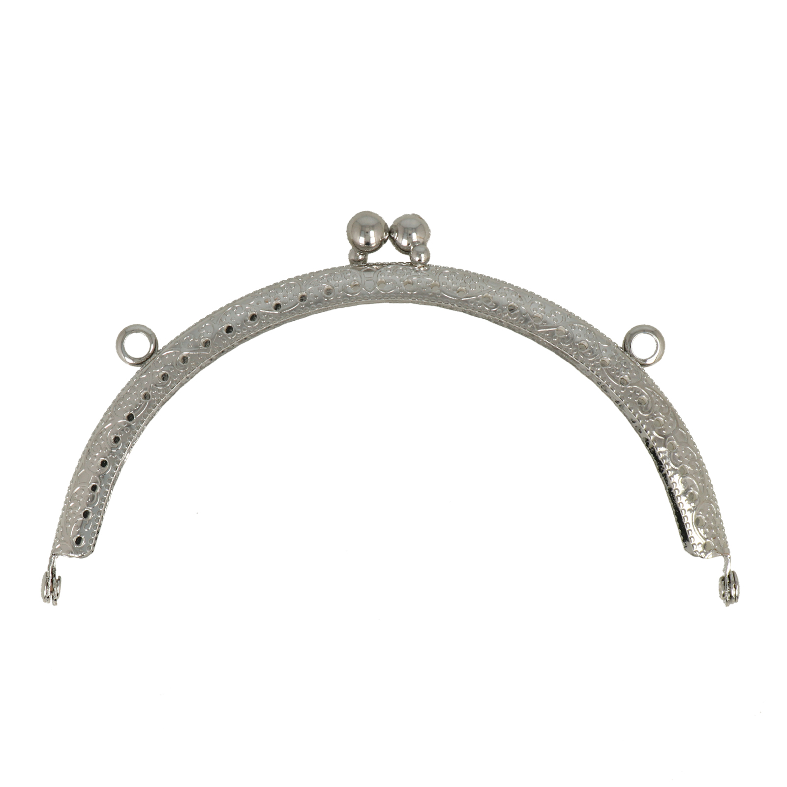 silver clic clac bag fastening 12,5x5cm | 1pc