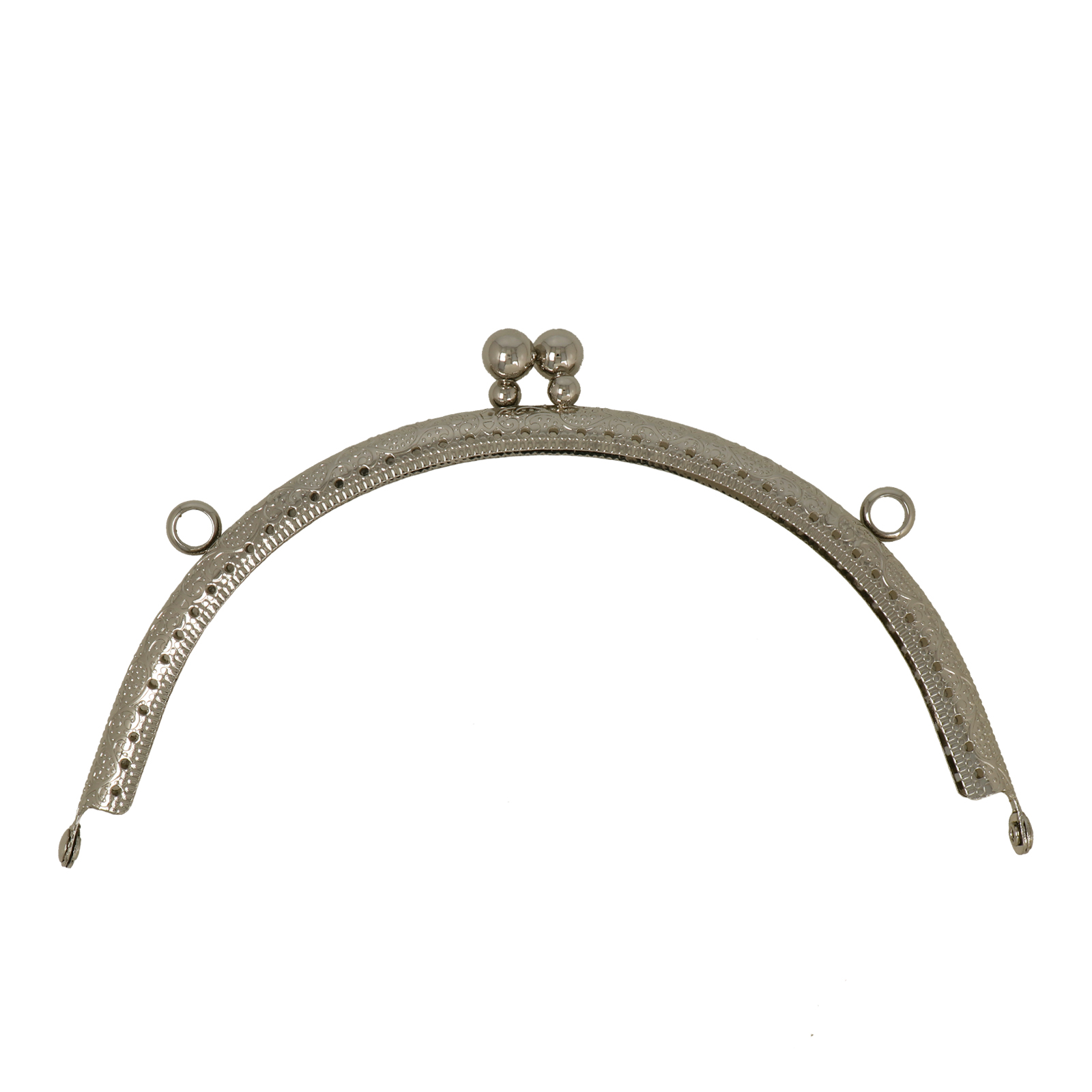 silver clic clac bag fastening 16,5x7cm | 1pc