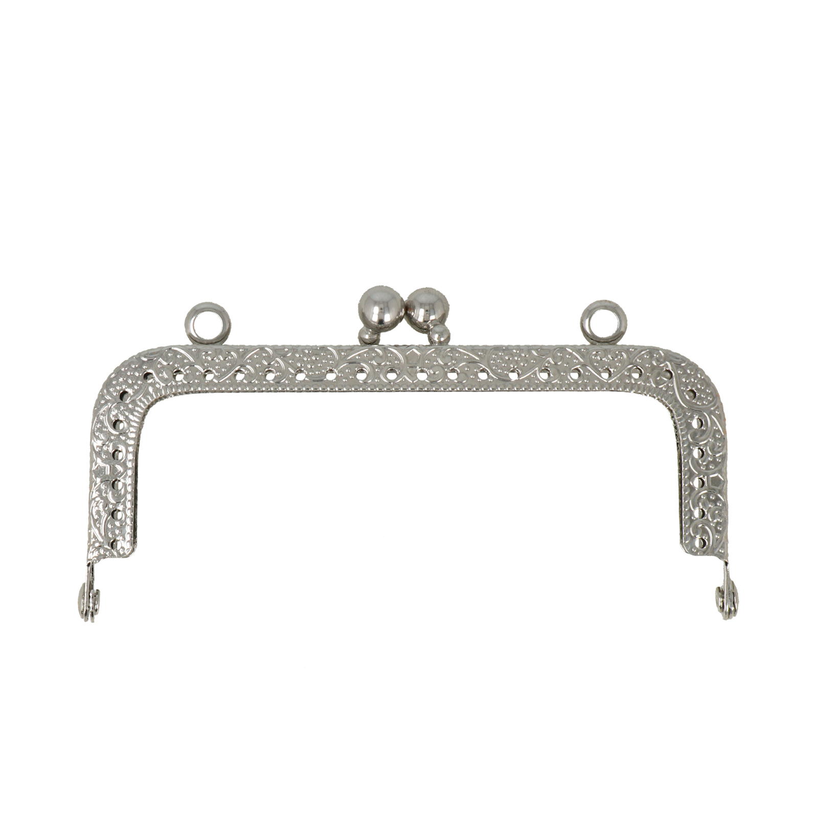 silver clic clac bag fastening 10,5x4,5cm | 1pc