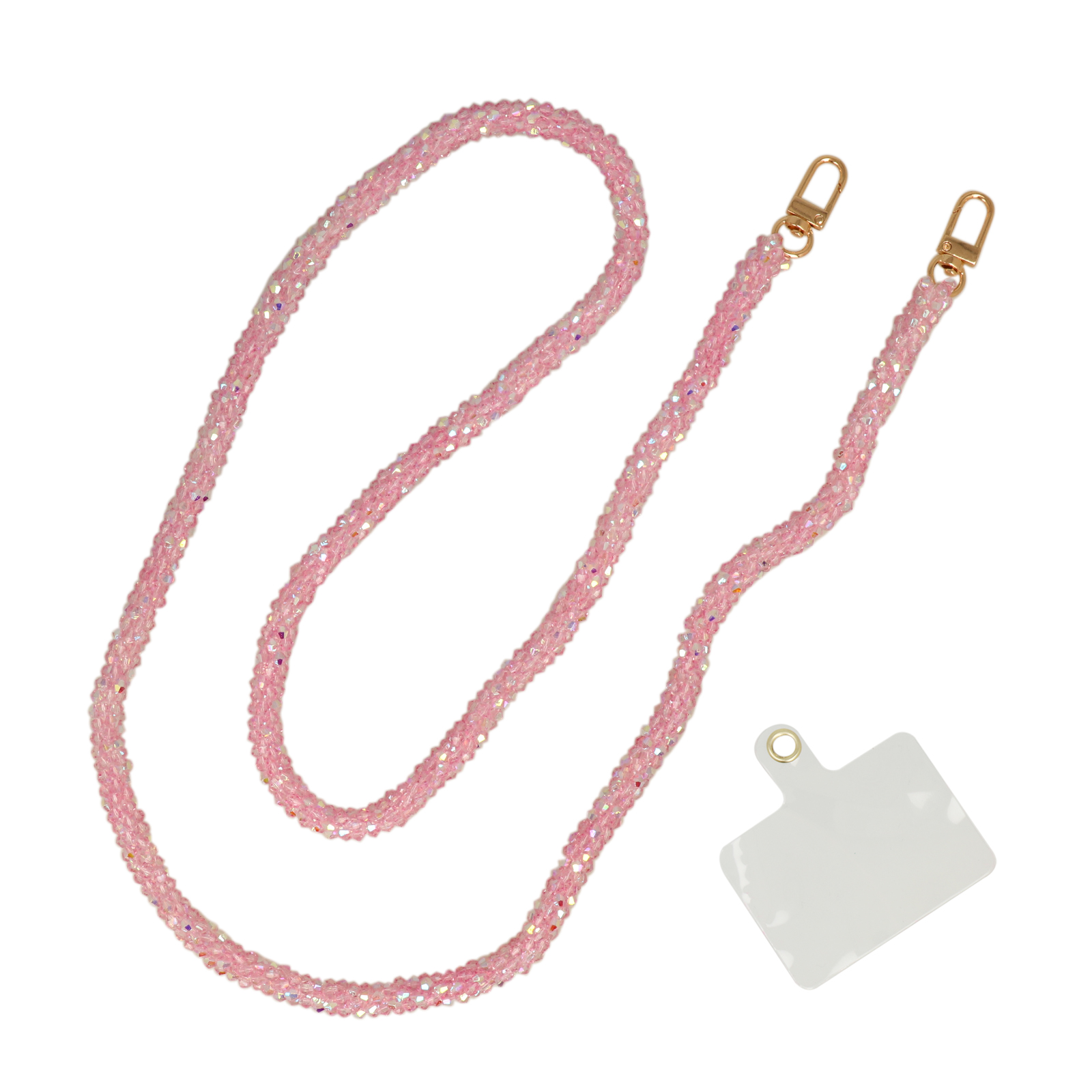 schultergurt crystal rosaline ab mit gold karabinerhaken 1cm - 120cm ca. | 1st