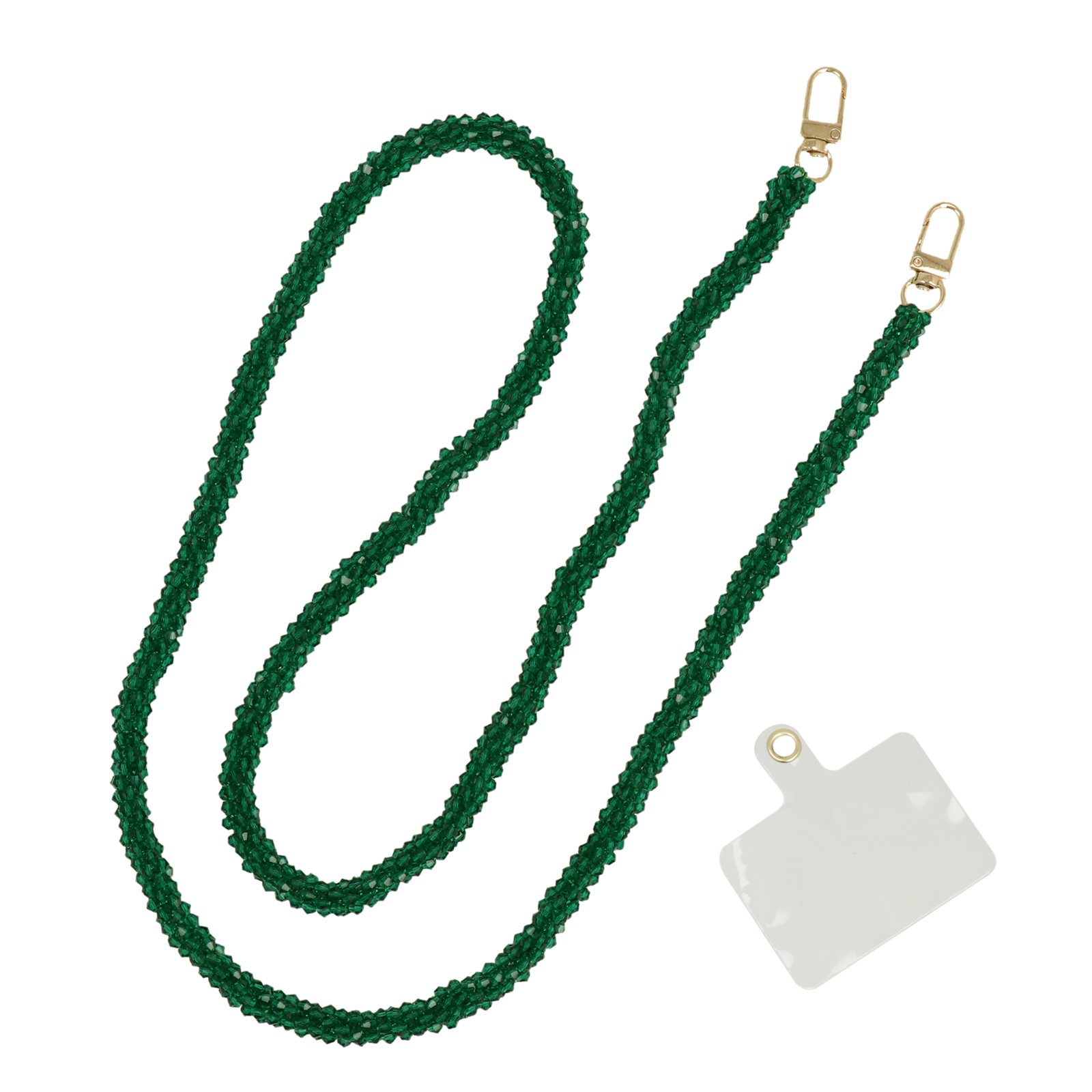 schultergurt crystal emerald mit gold karabinerhaken 1cm - 120cm ca. | 1st