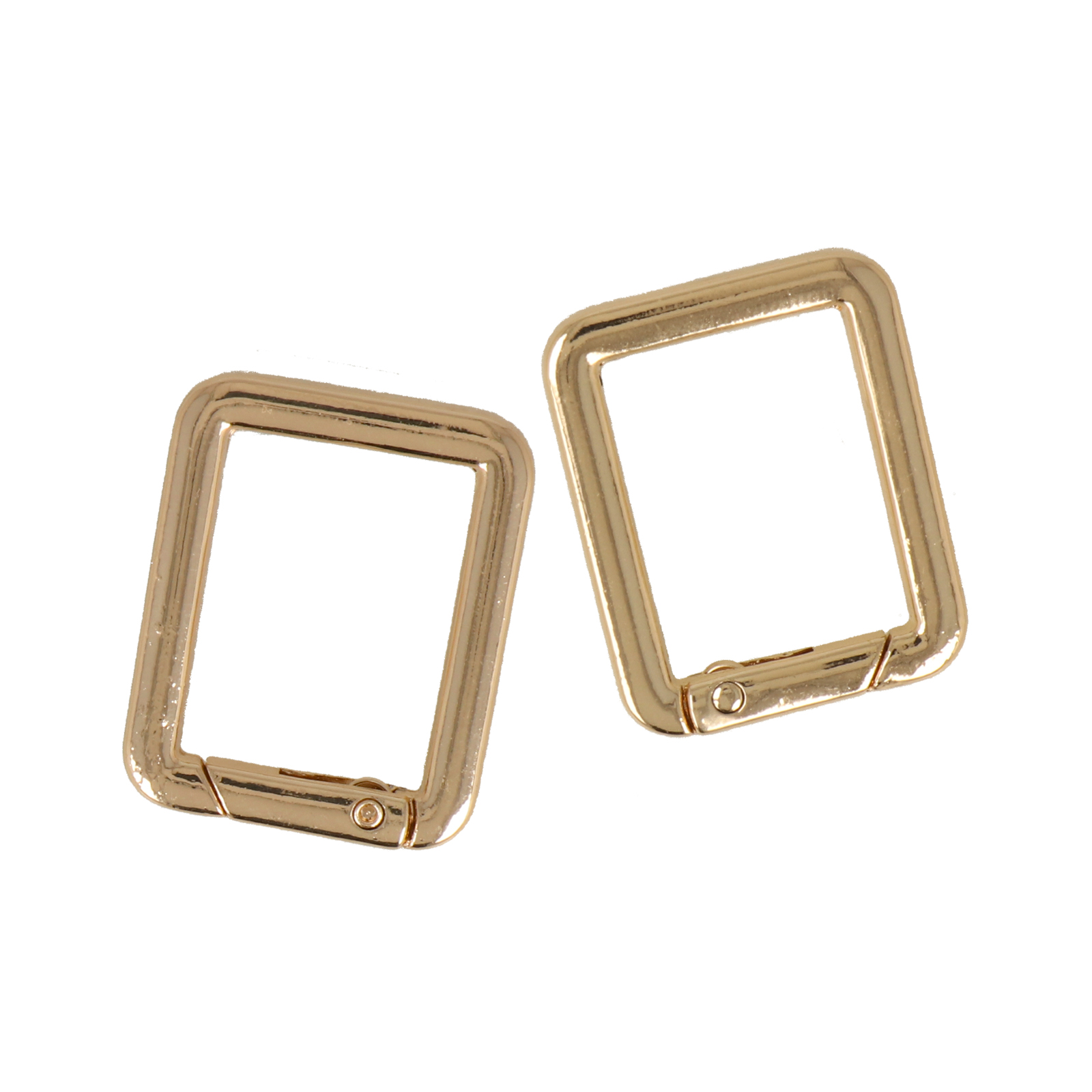 diy bag gold carabiner rectangle 34x28mm | 2pc