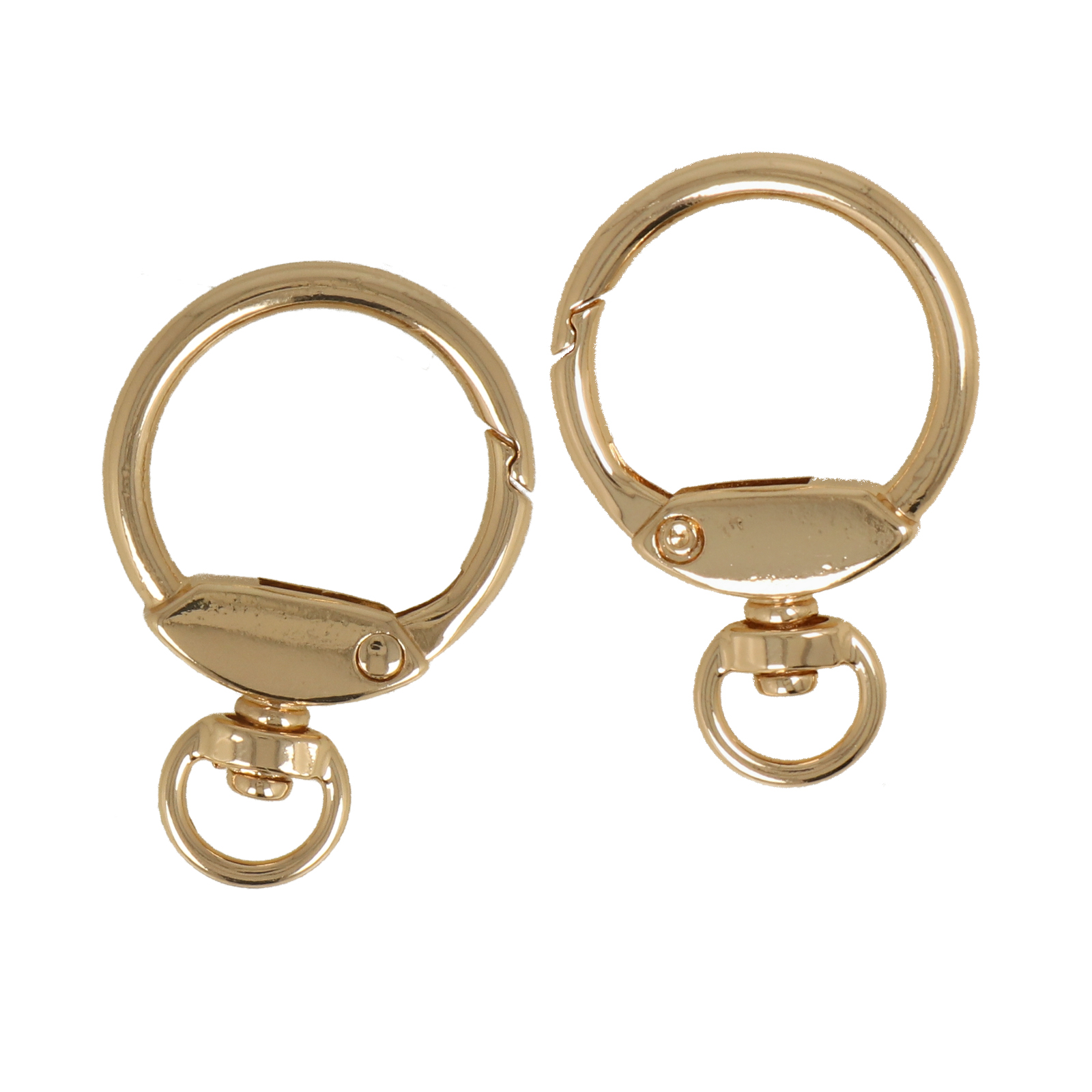diy bag gold carabiner round 30mm (ring 10mm) | 2pc
