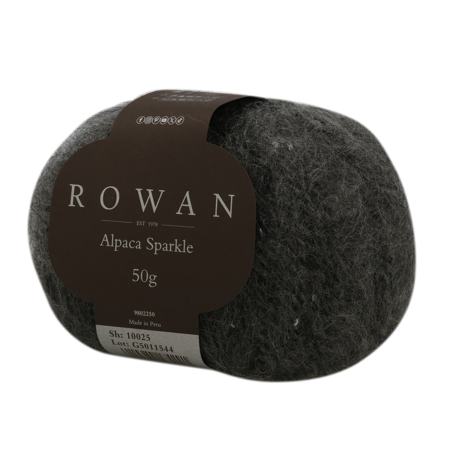 alpaca sparkle rowan - onyx (10025) - 50gr (95mt) | 1pc