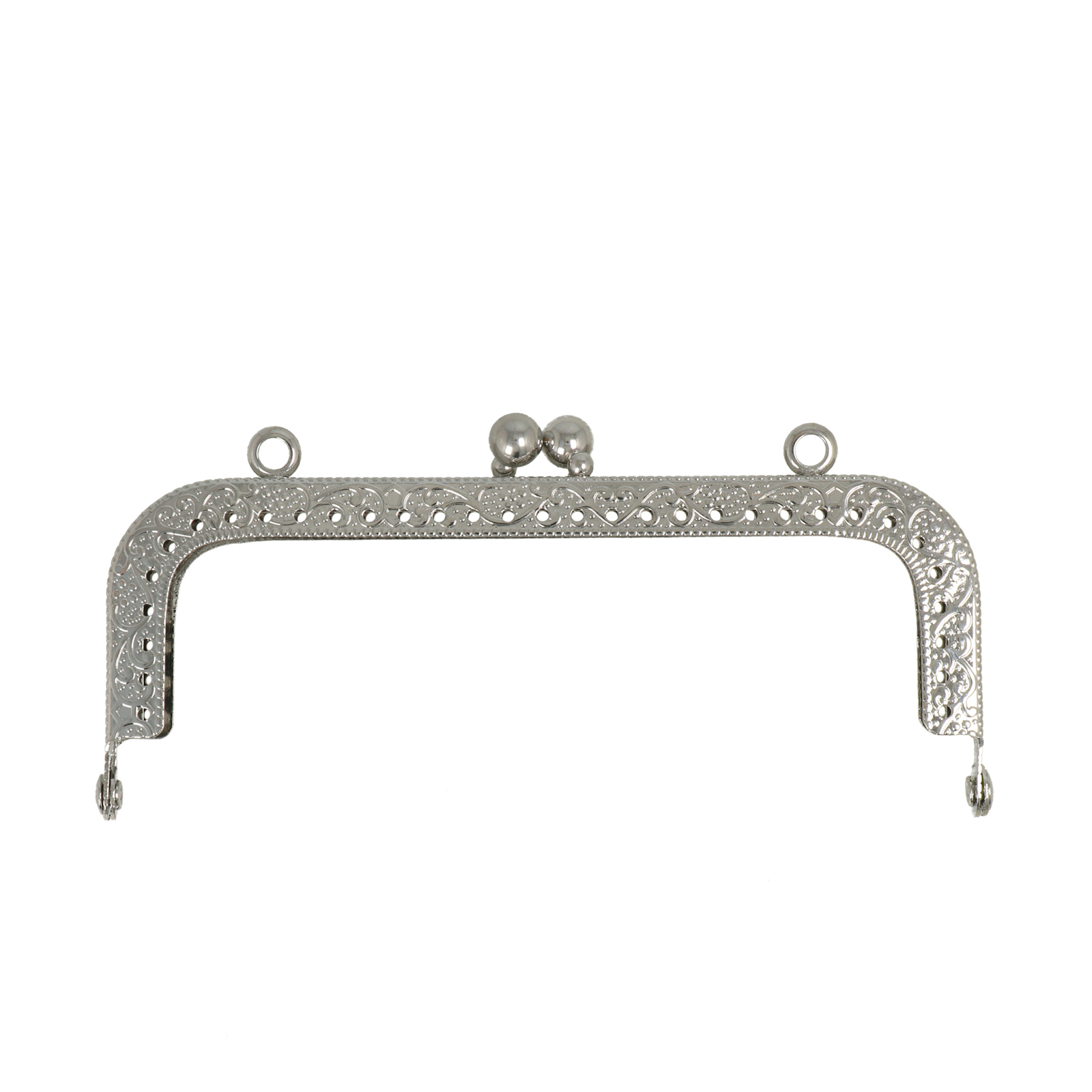 silver clic clac bag fastening 12,5x4,5cm | 1pc
