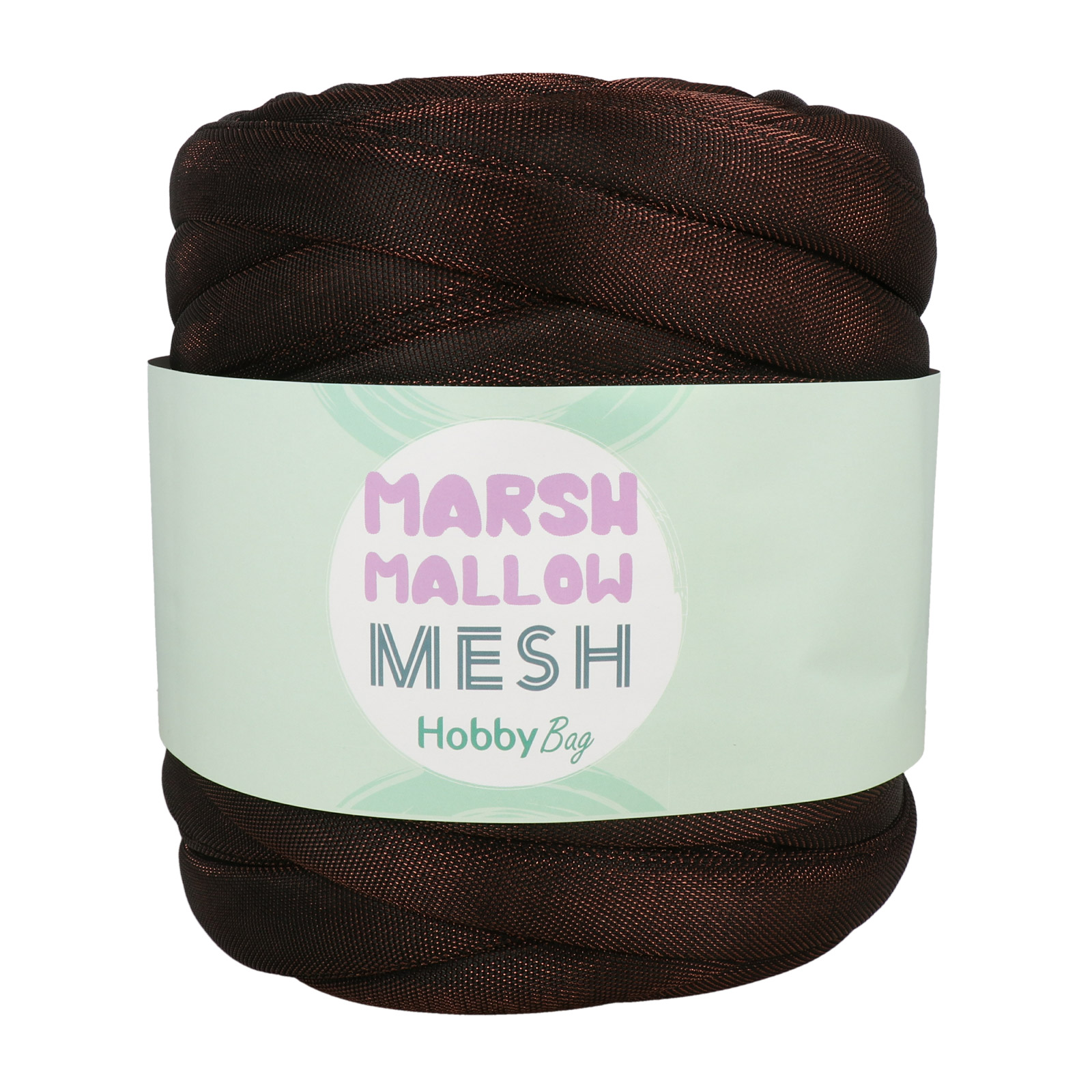 hobbybag marshmallow mesh - dark chocolate - 500gr (31mt) | 1pc