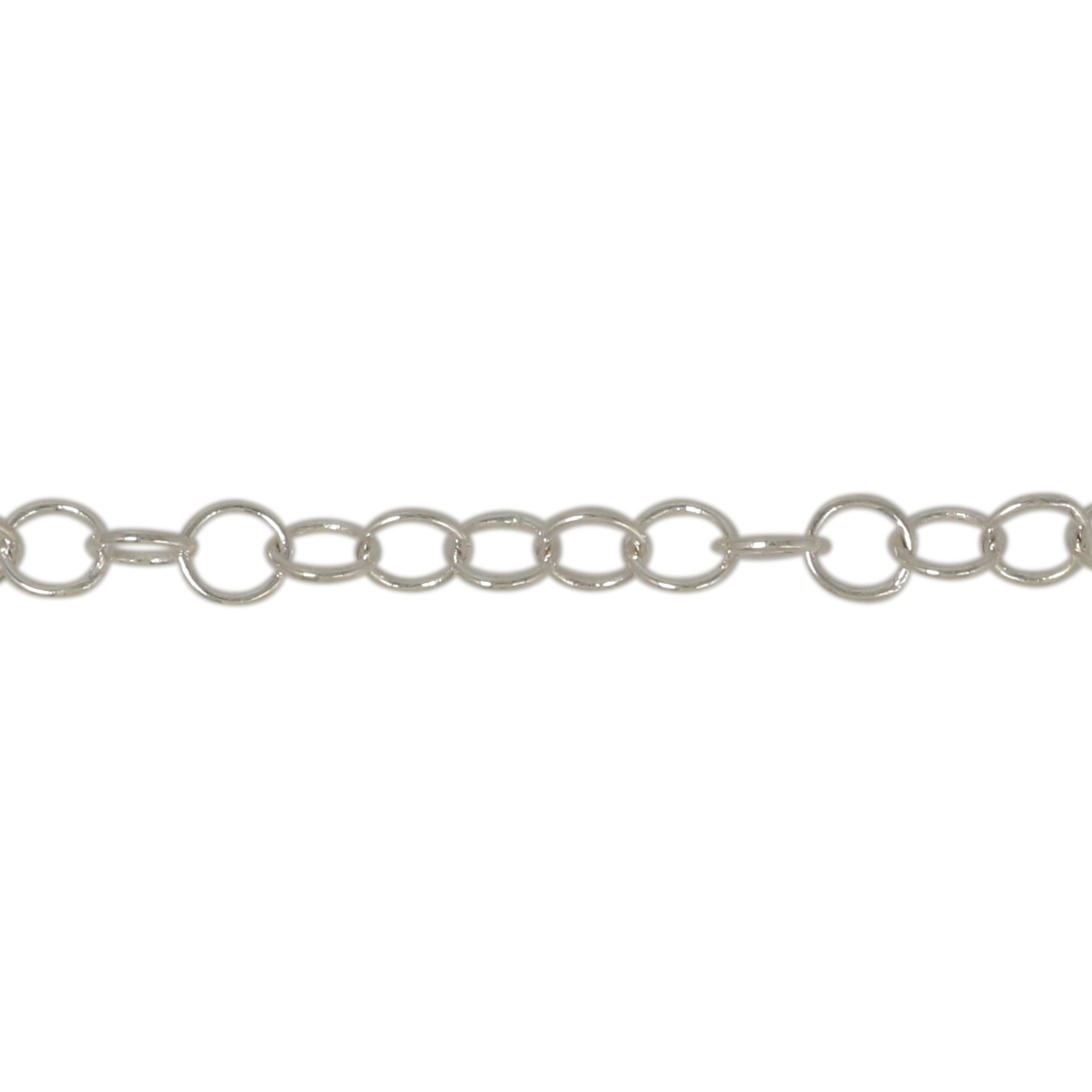 sterling silver round cable chain 3mm | 50cm