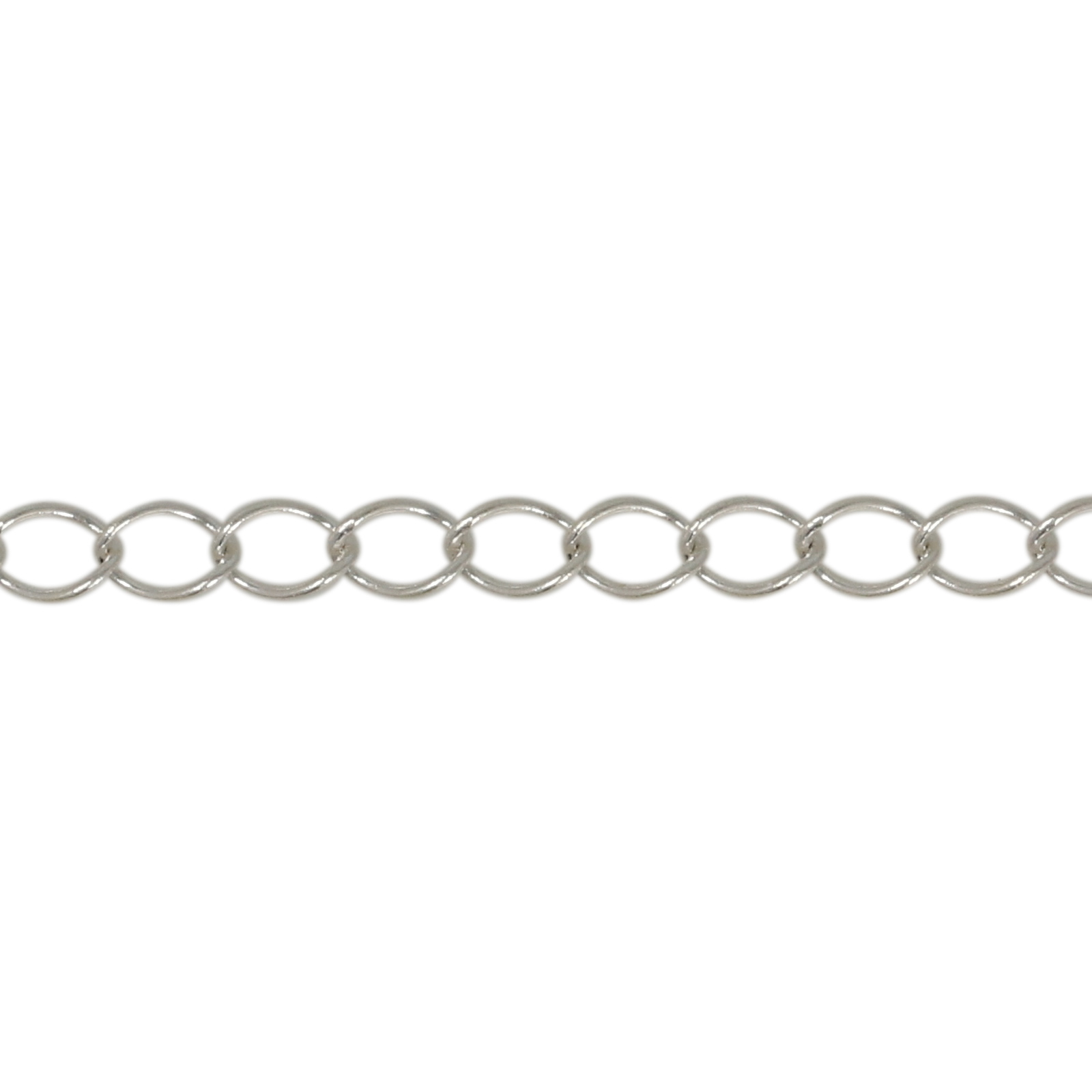 sterling silver groumette chain 3,6x2,5mm | 50cm