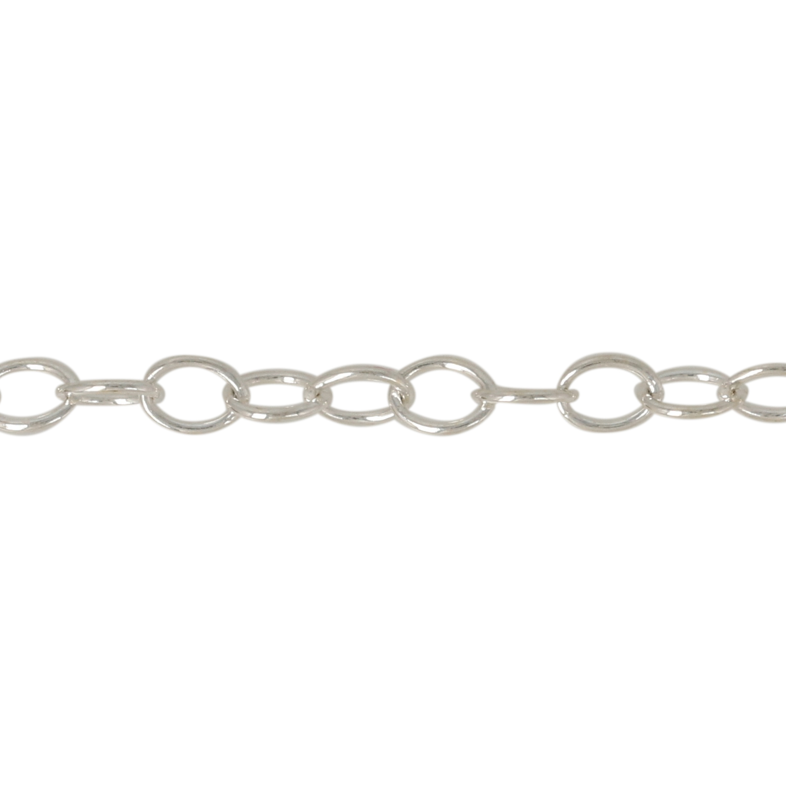 sterling silver cable chain 4x3mm | 50cm