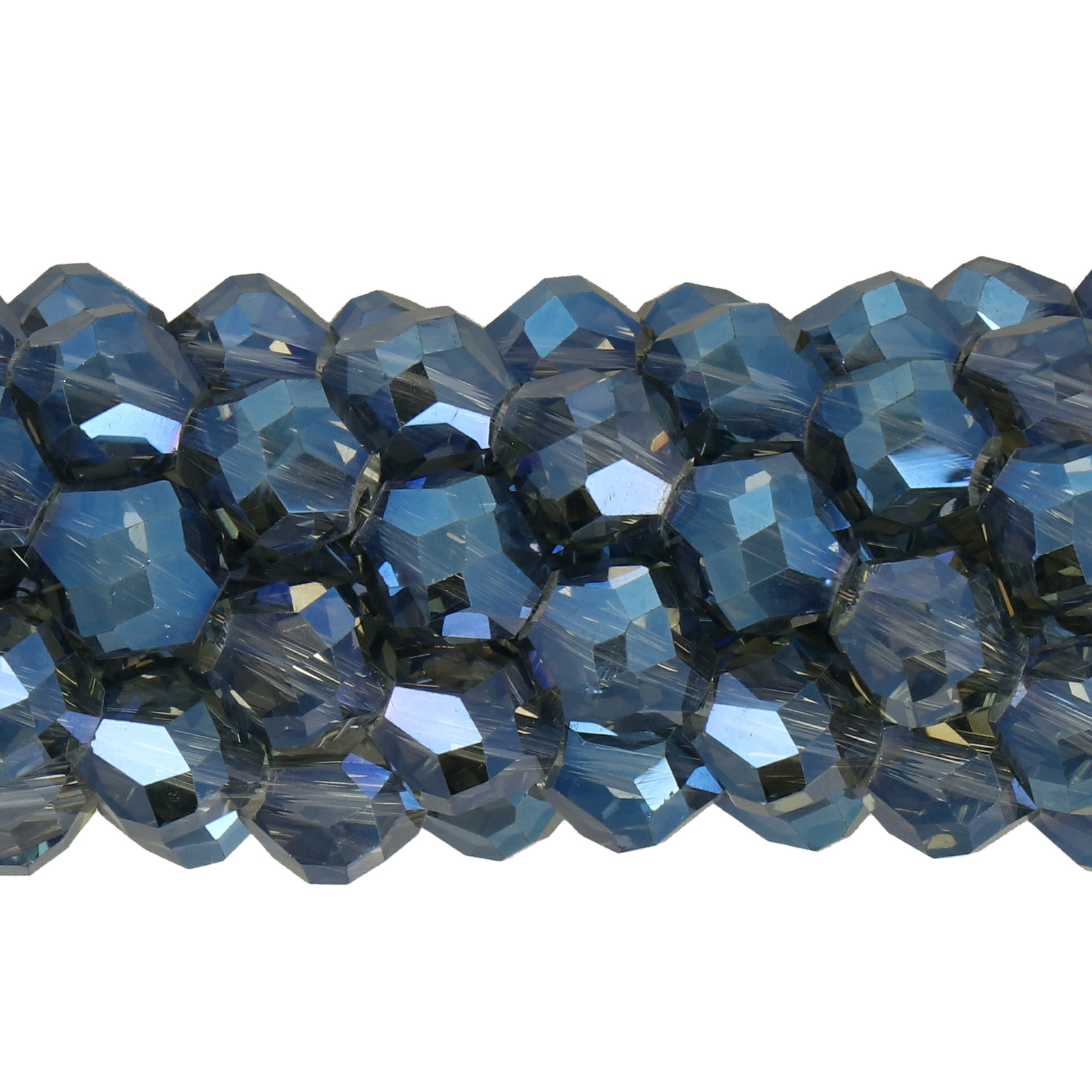graphite luster blue chinese crystal special cut bicone 8mm | 20pc