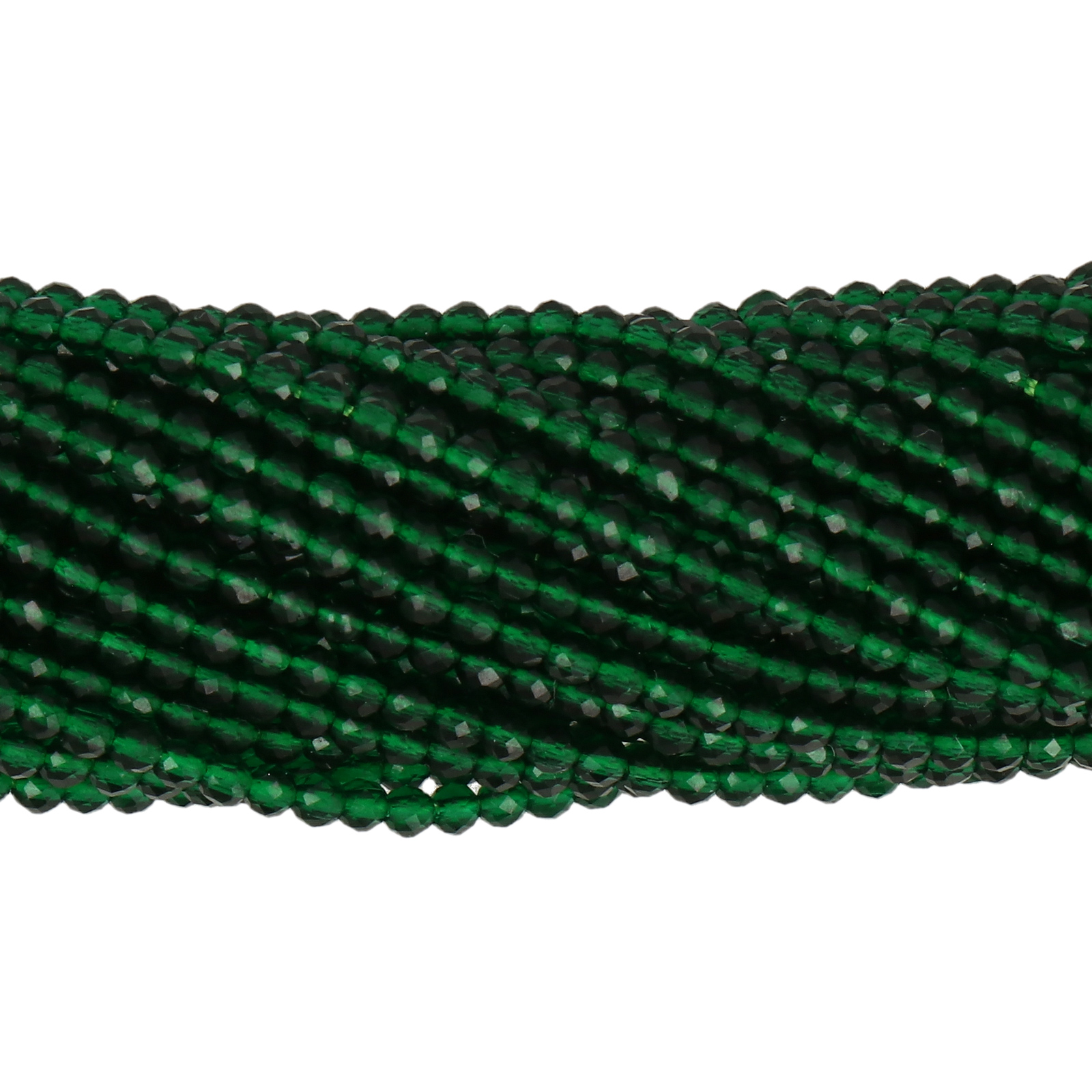 chinese glasperlen mini facettiertes rondelle emerald real 2mm | 1-strang