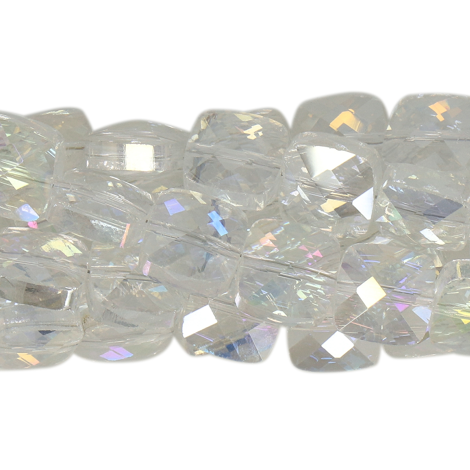 crystal ab chinese crystal faceted sqaure 8mm | 20pc