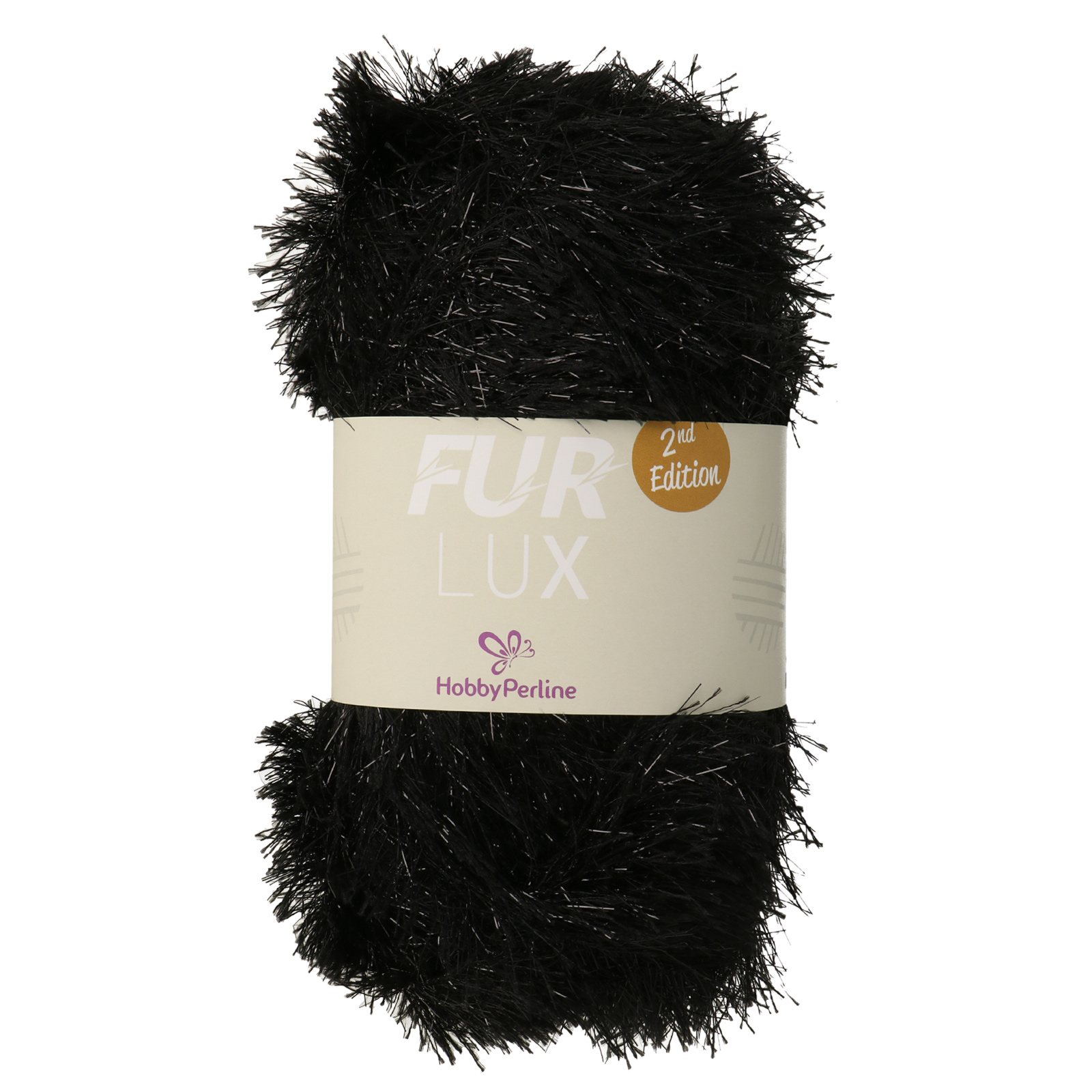hobbyperline fur lux 2nd edition - black lurex - 100gr (160mt) | 1pc
