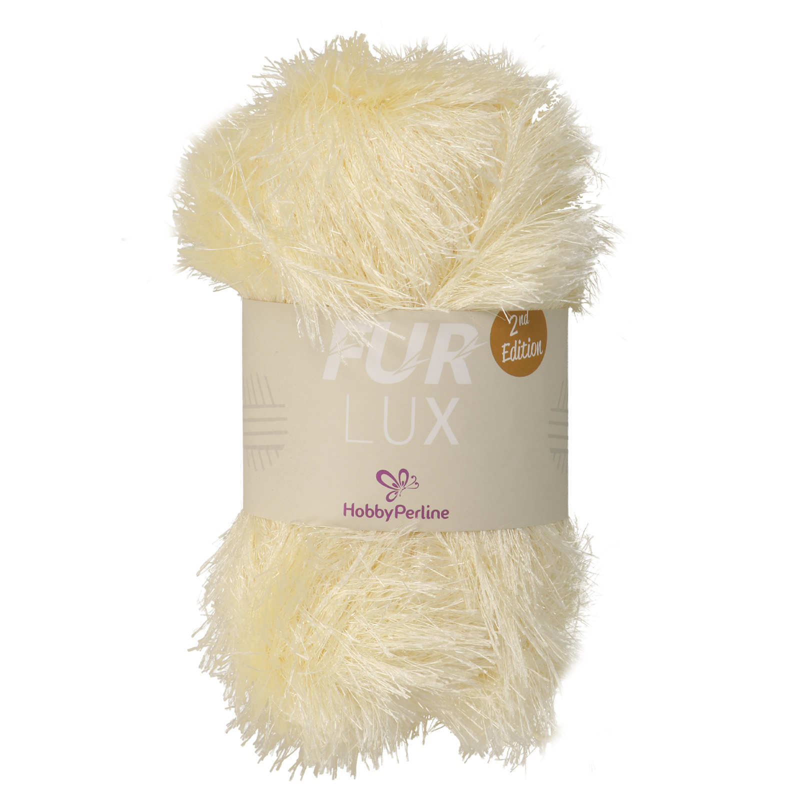 hobbyperline fur lux 2nd edition - cream lurex - 100gr (160mt) | 1pc