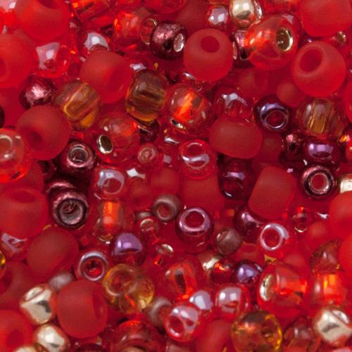 saatperlen rocailles toho mix momiji red (3208) | 10gr