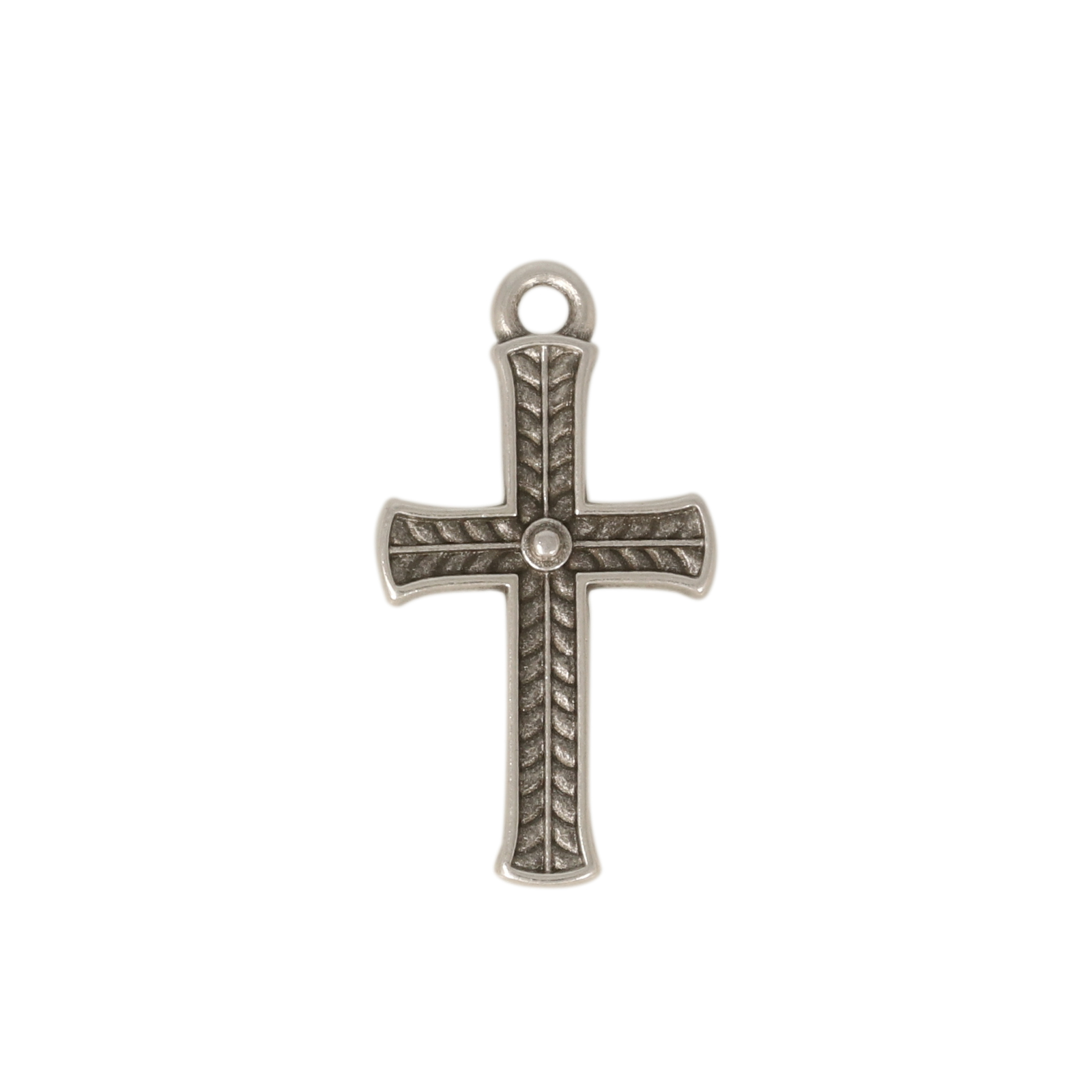 antique silver plated cross pendant 20x12mm | 2pc