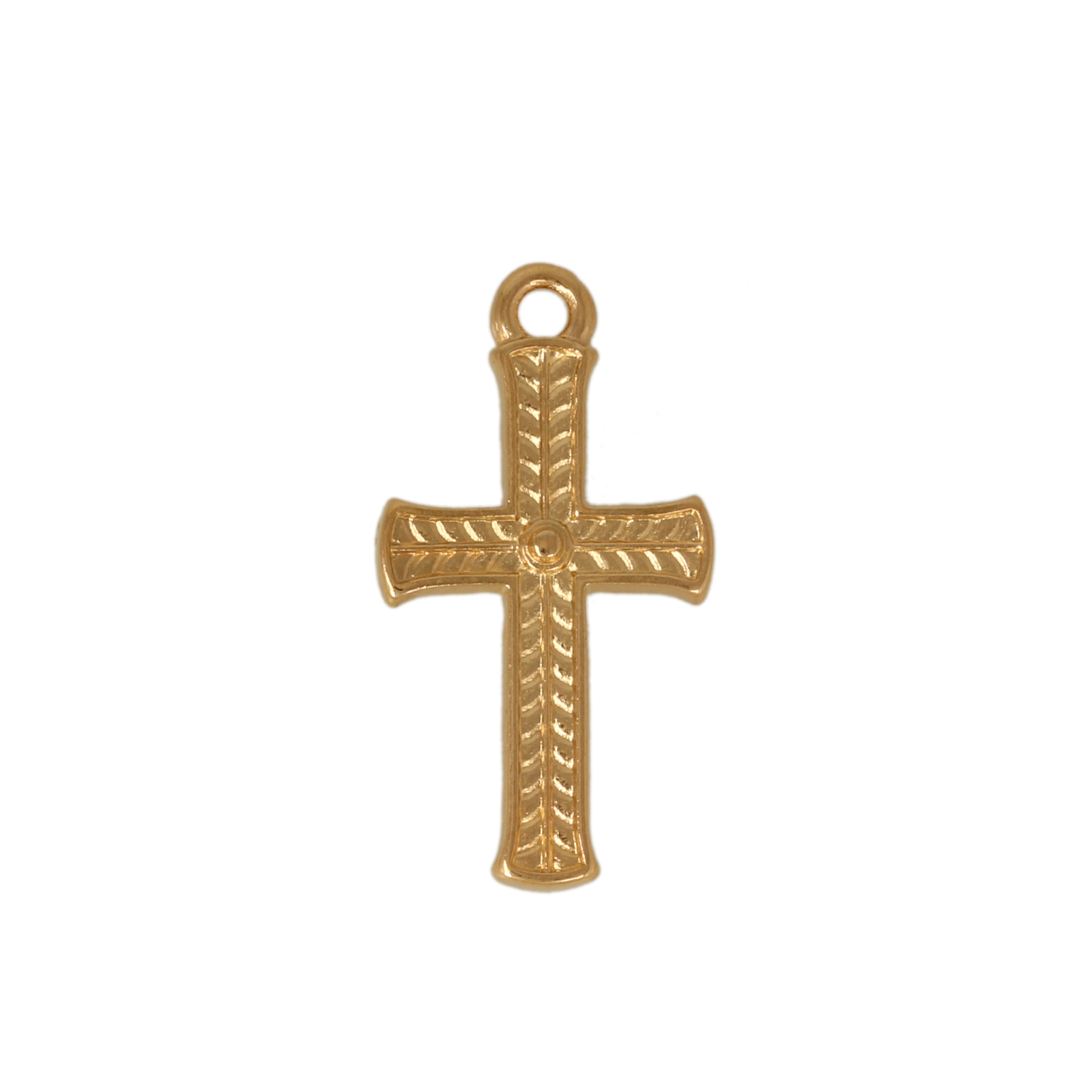 gold plated cross pendant 20x12mm | 2pc