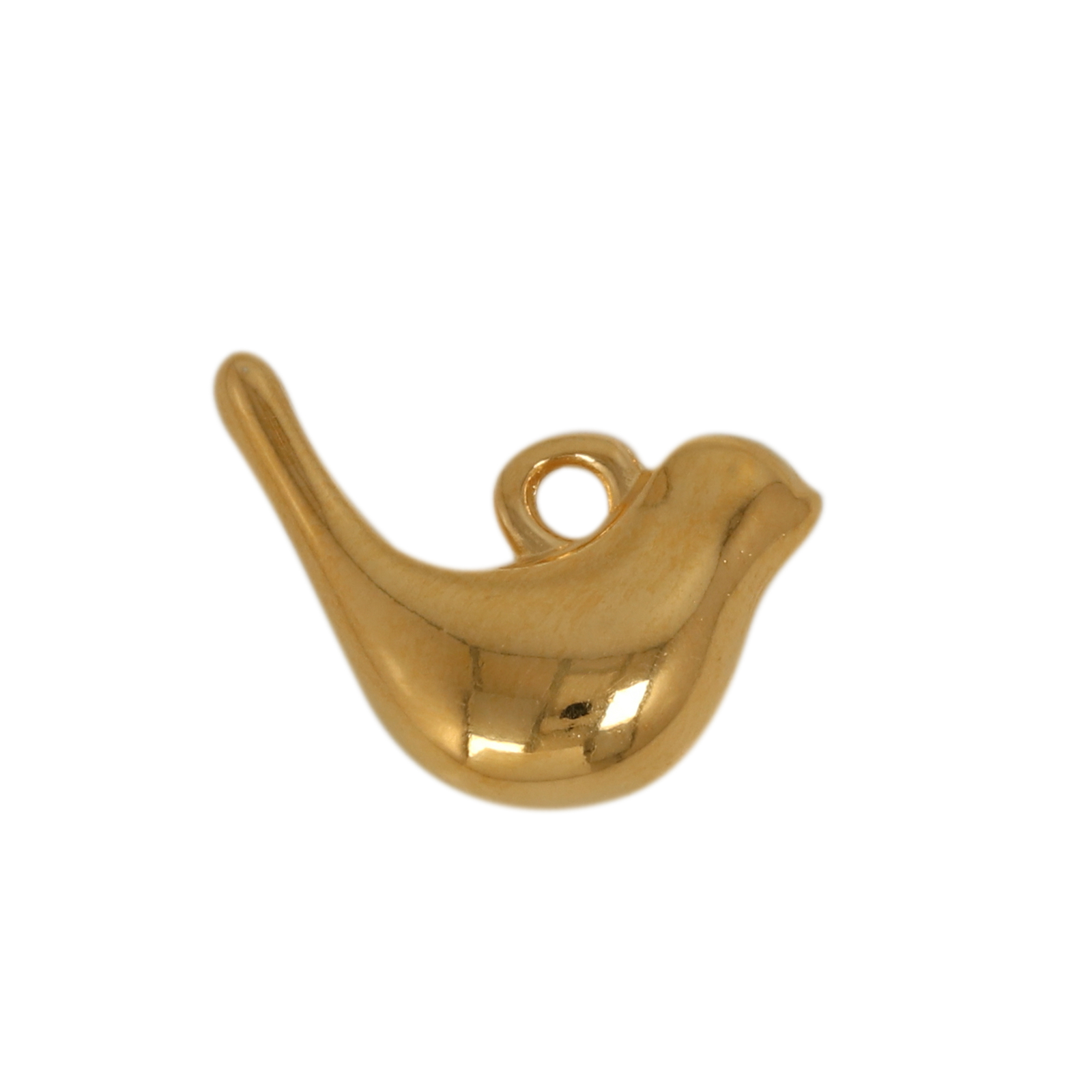 gold plated bird pendant 17x11mm | 2pc