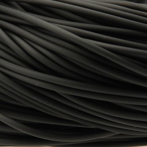 black hollow rubber cord 2mm | 4mt