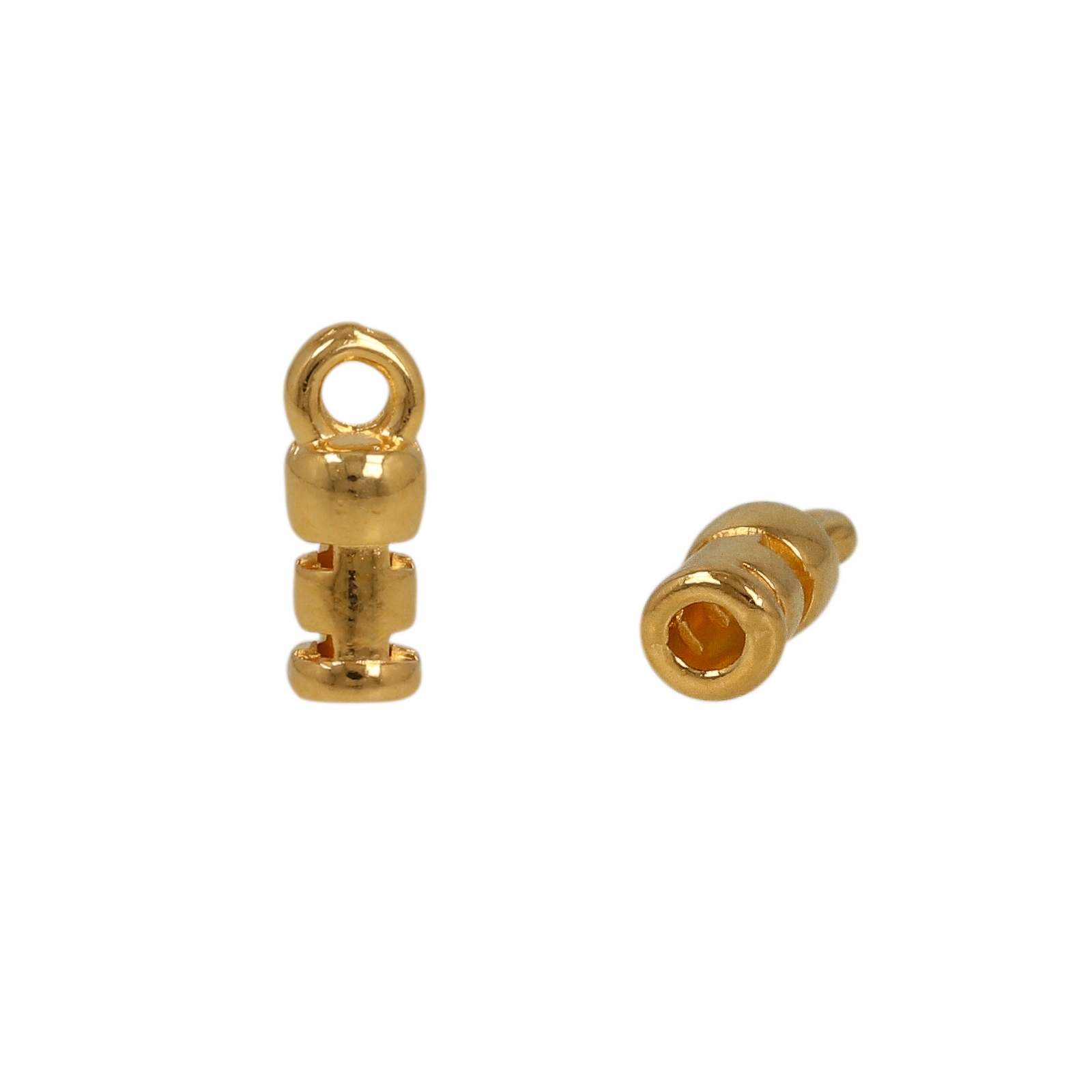 gold plated crimp end 10x4mm (width 2mm) | 4pc