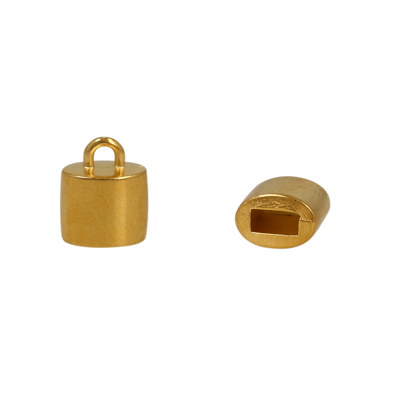 gold plated crimp end for flat cord 8x5mm (width 4x2mm) | 2pc