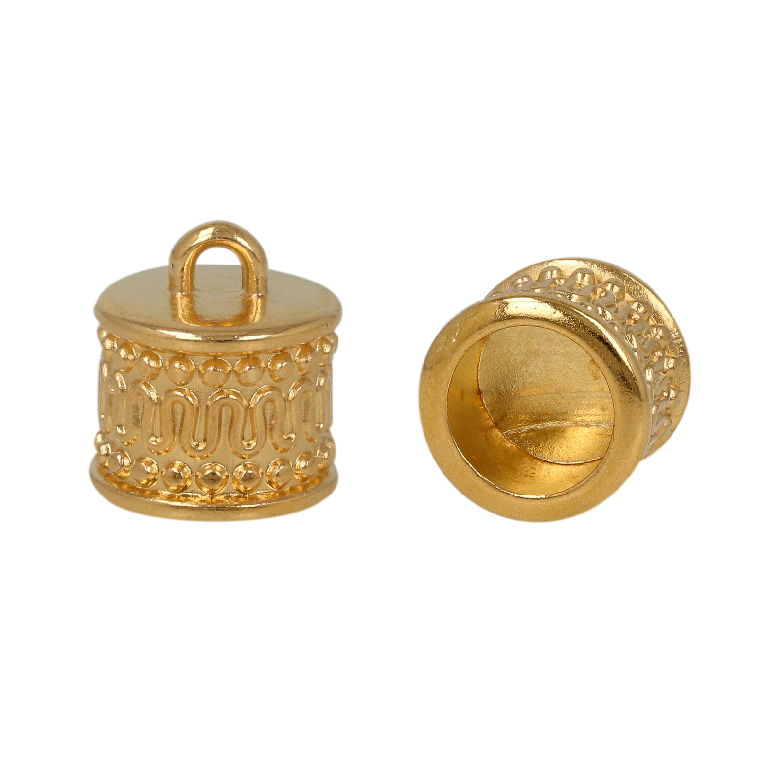 gold plated crimp end for flat cord 11mm (width 8mm) | 2pc