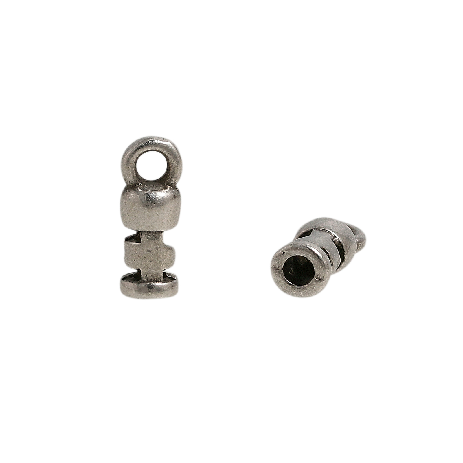 endkappe antik versilbert 10x4mm (2mm innendurchmesser) | 4st