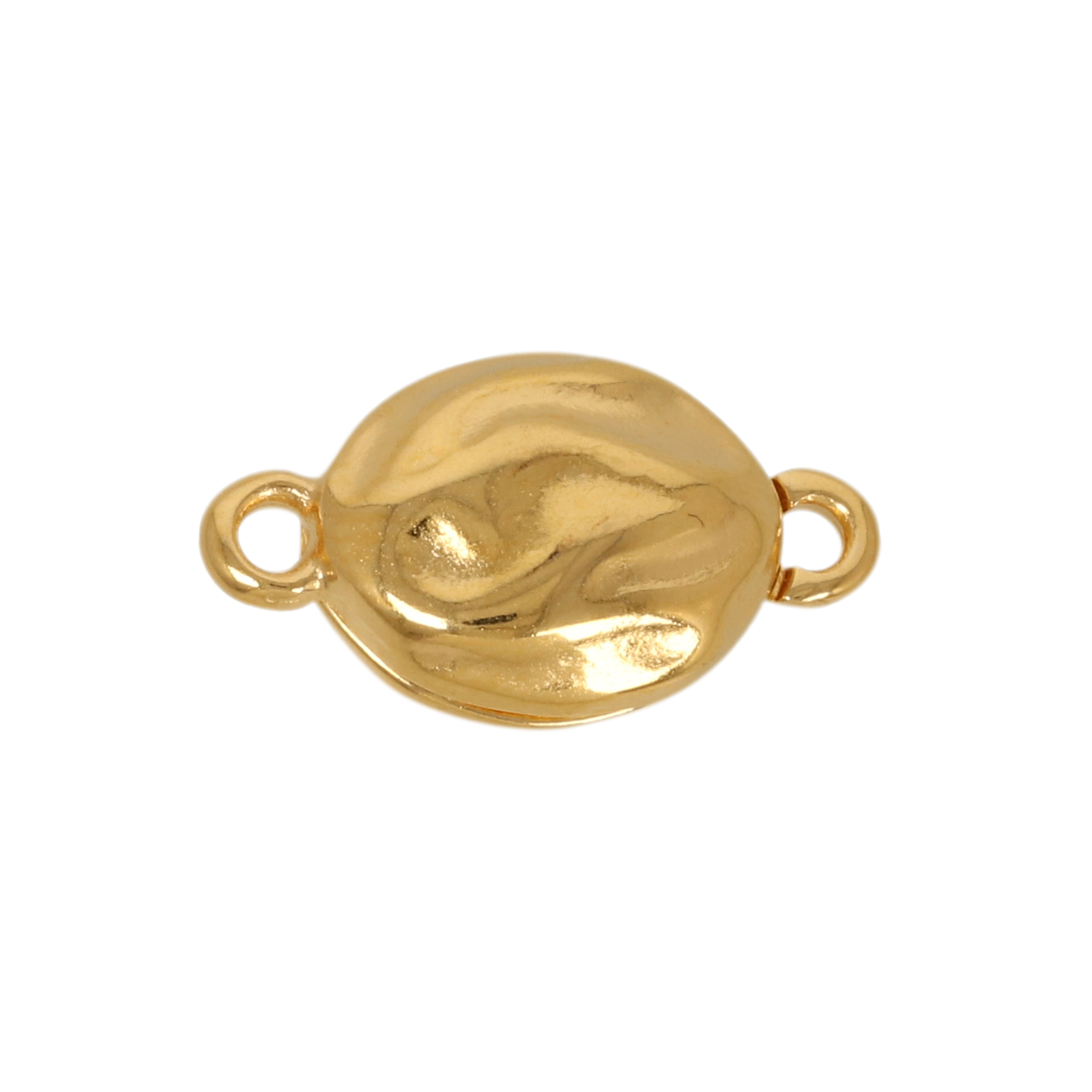 gold plated magnetic oval clasp 12x10mm | 1pc