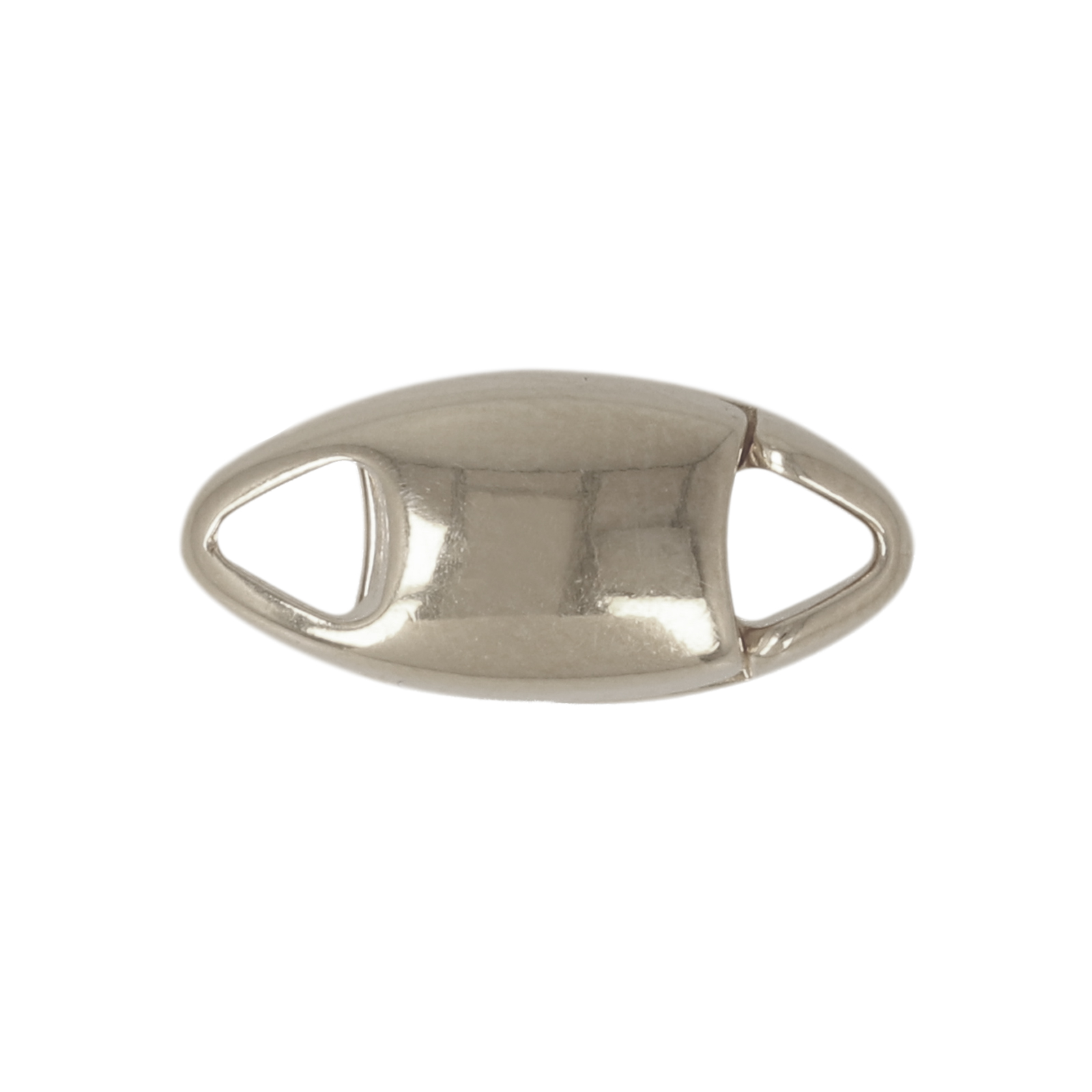 antique silver plated magnetic clasp navette 16x7mm | 1pc