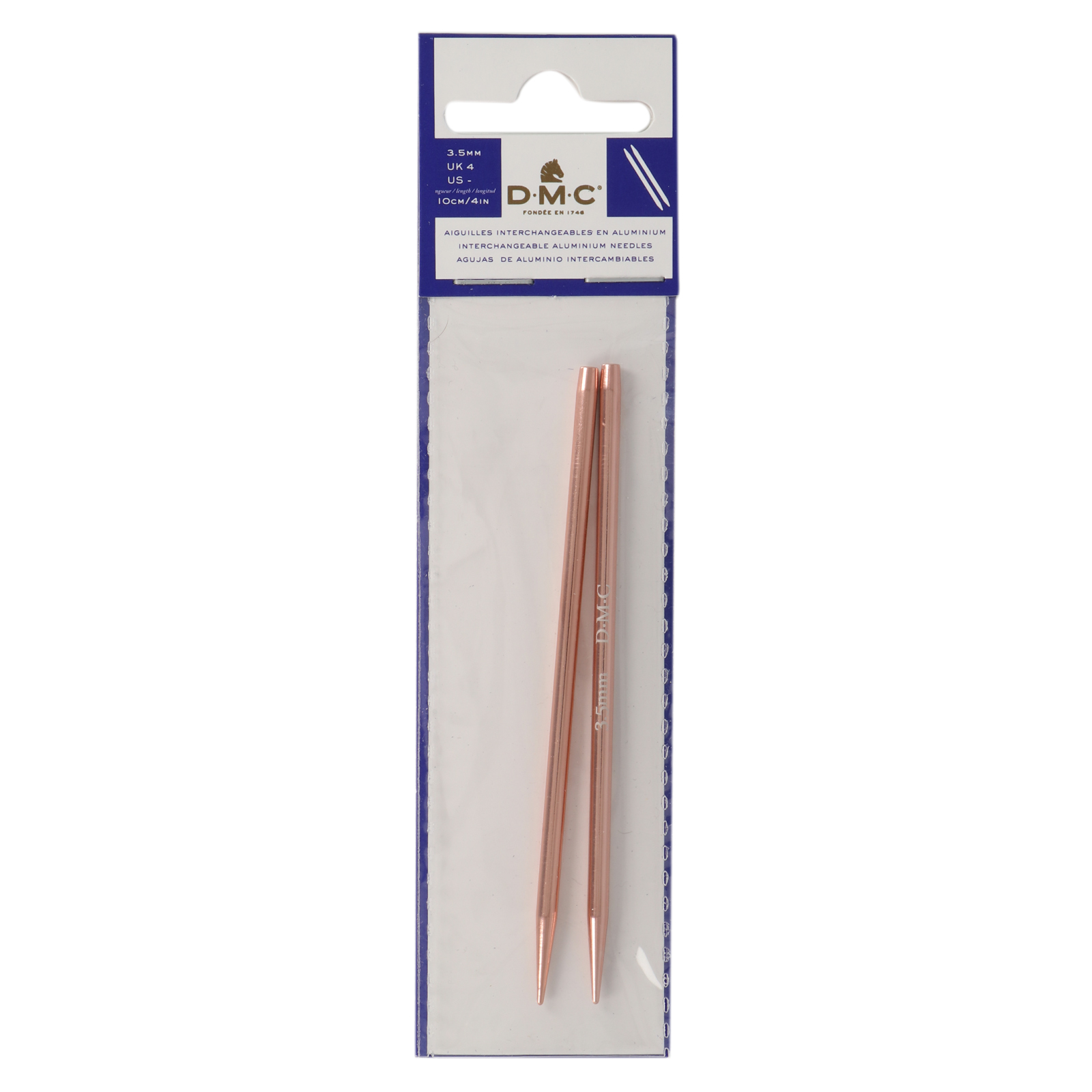 interchangeable needles dmc - rose gold 3,50mm | 1pc