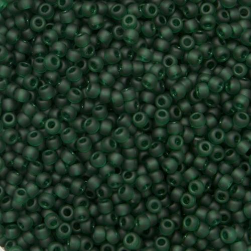 saatperlen toho 11/0 transparent frosted green emerald (939f) | 10gr