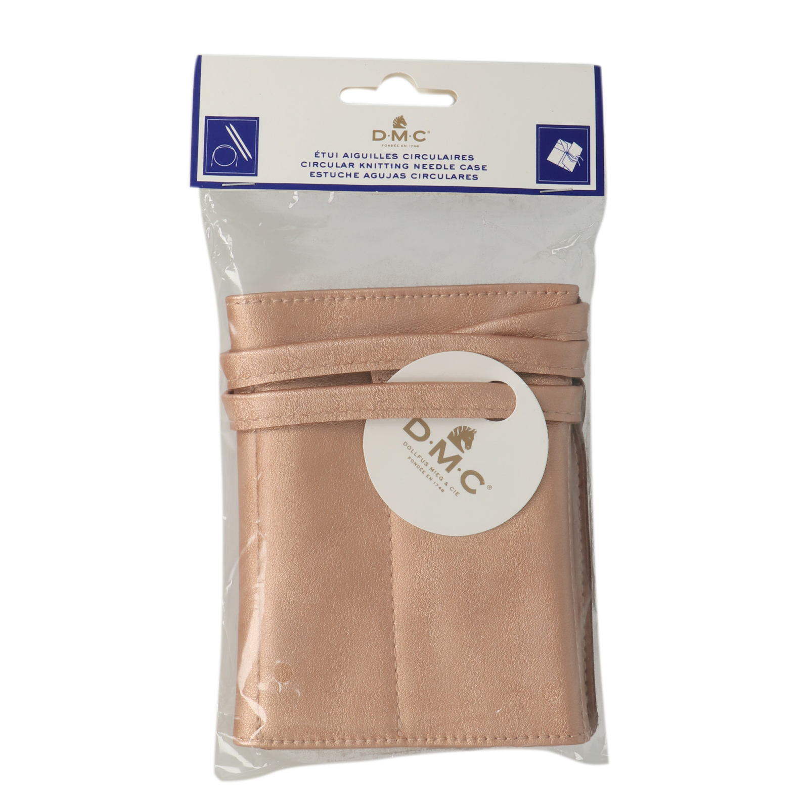case for dmc interchangeable circular needles - rose gold | 1pc