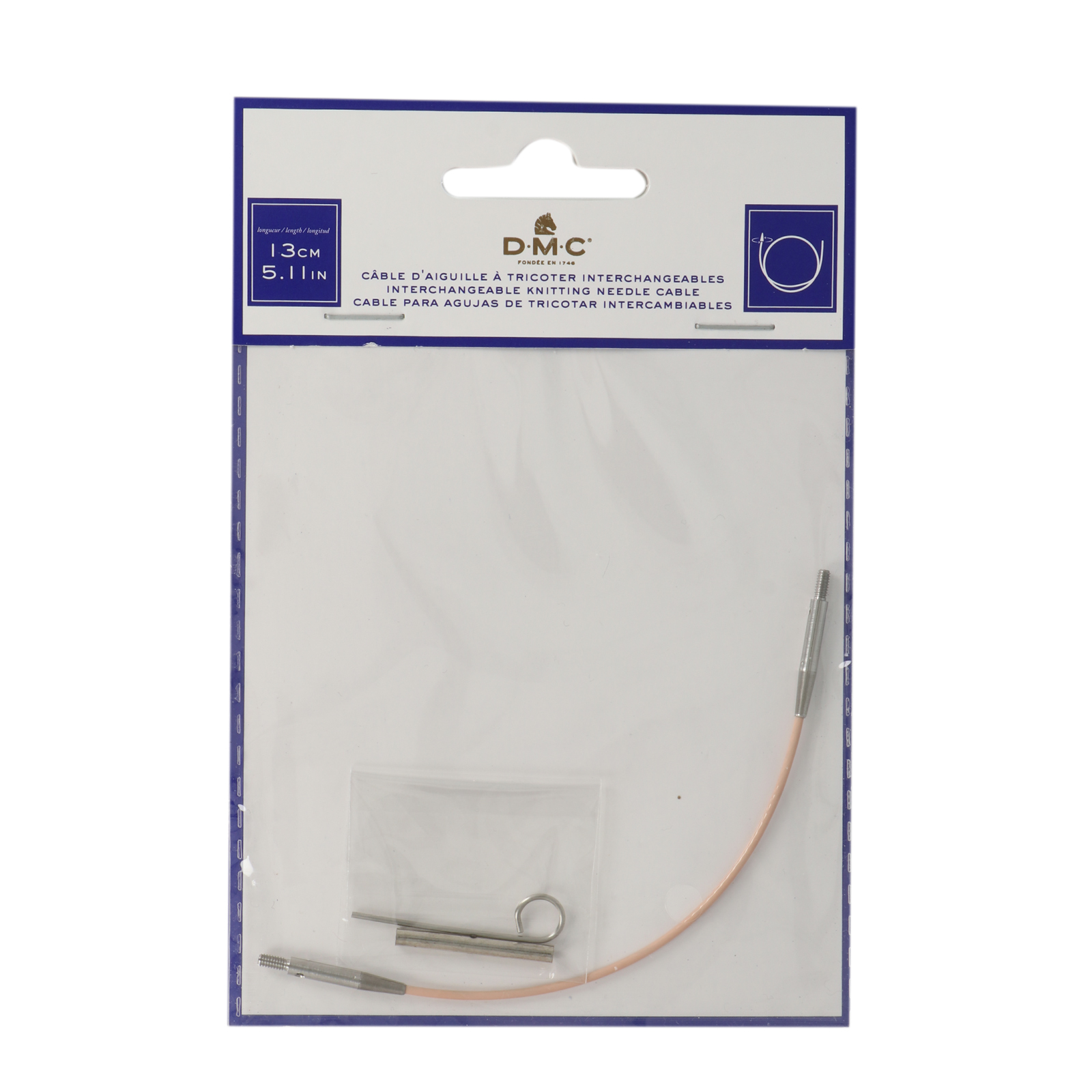 interchangeable needles cables dmc - rose gold 13cm | 1pc